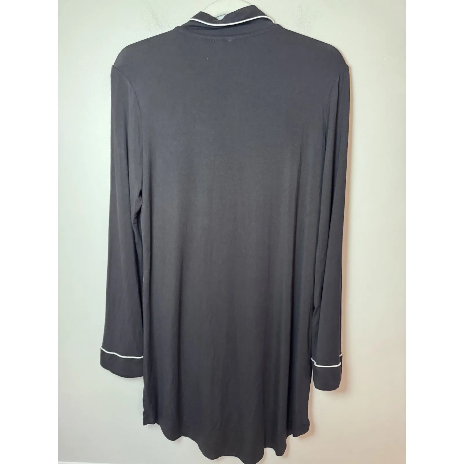 Nordstrom Moonlight Eco Nightshirt Black White Piping Womens Sz S NEW - Image 11