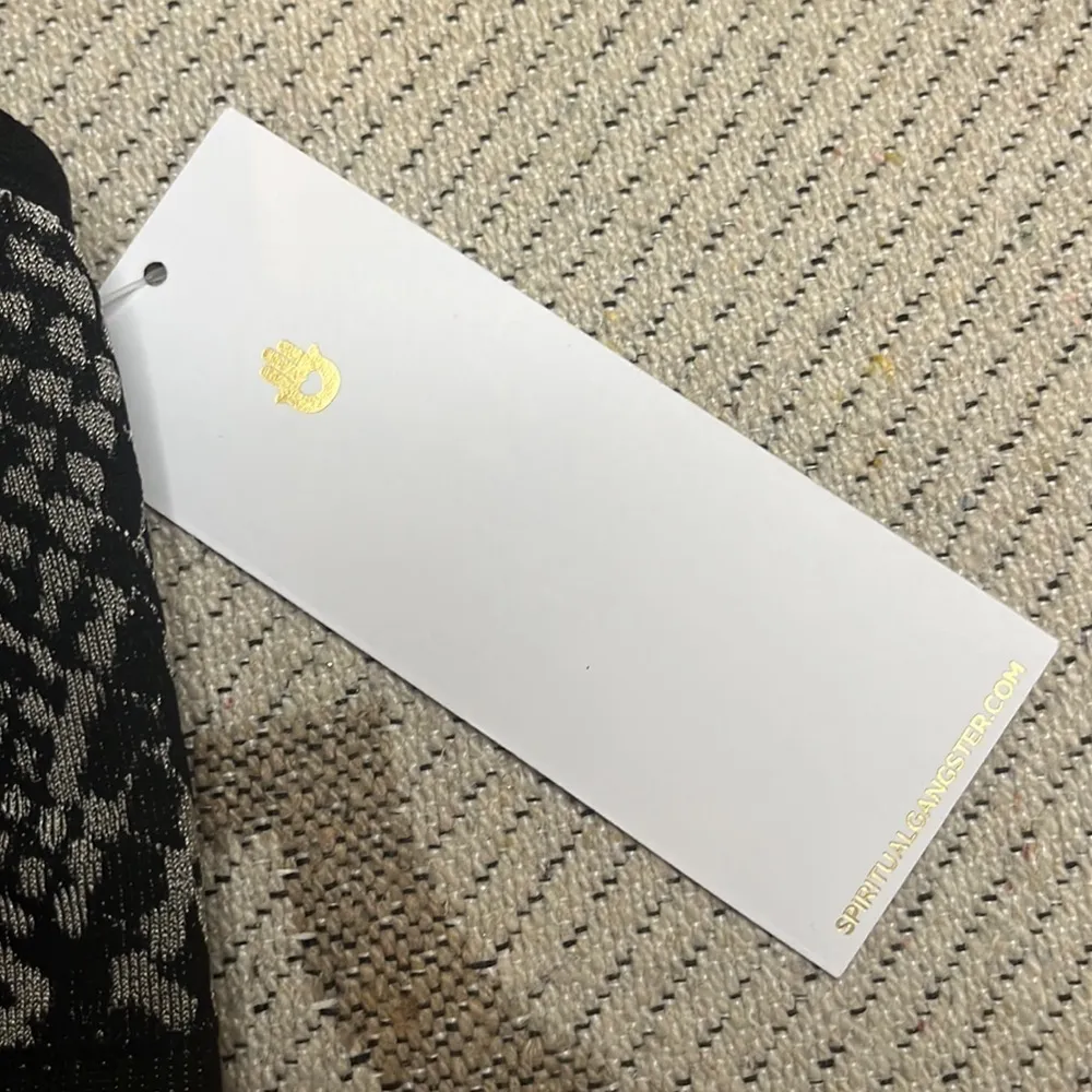 Spiritual Gangster snake skin print crisscross back sports bra, XS/S - Image 2