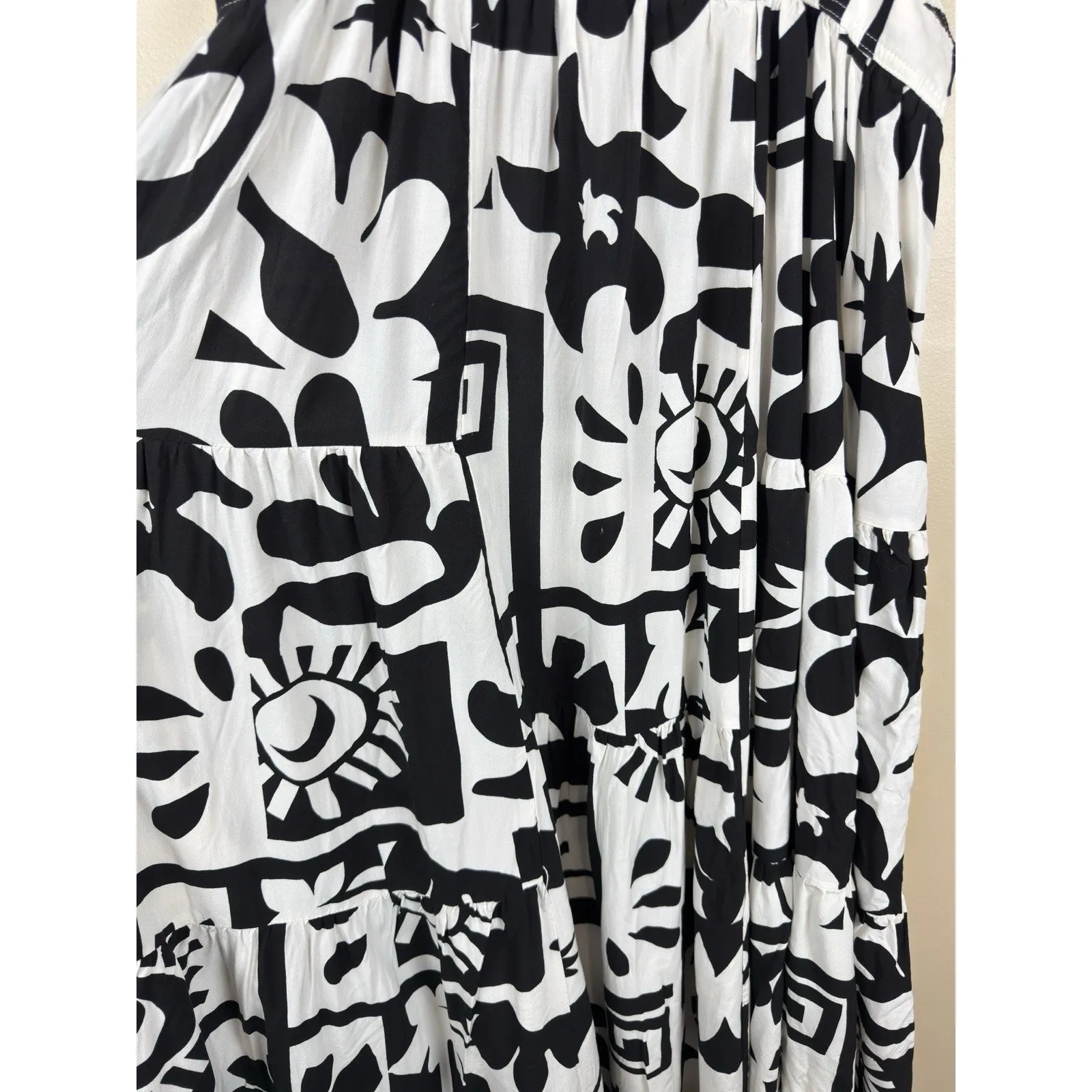 Abel the Label Anthropologie Sol Aztec Smock Maxi Dress Women’s Size M - Image 4