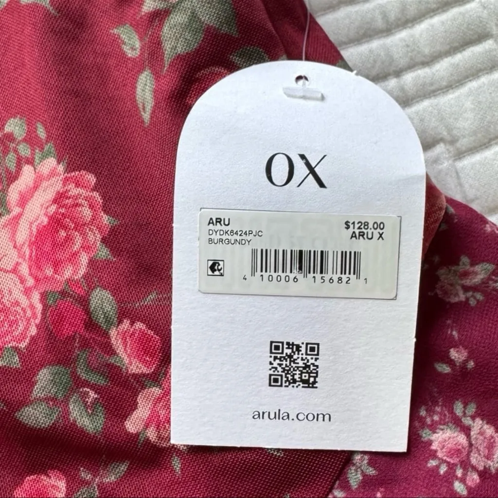 Arula Red Floral Maxi Dress Plus Size 0X - Image 6