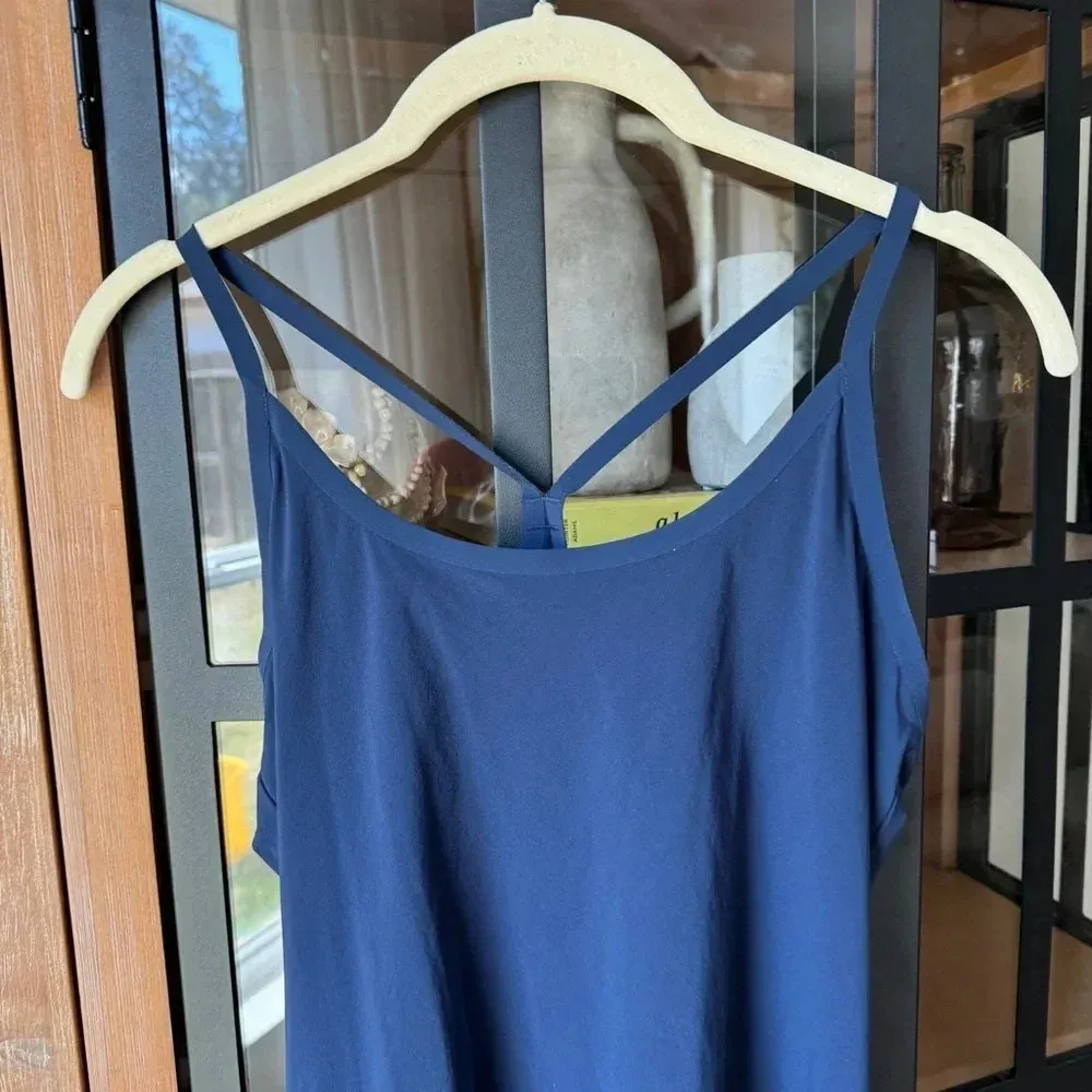 Outdoor Voices exercise dress navy tennis shorts pocket workout sleeveless - Image 3