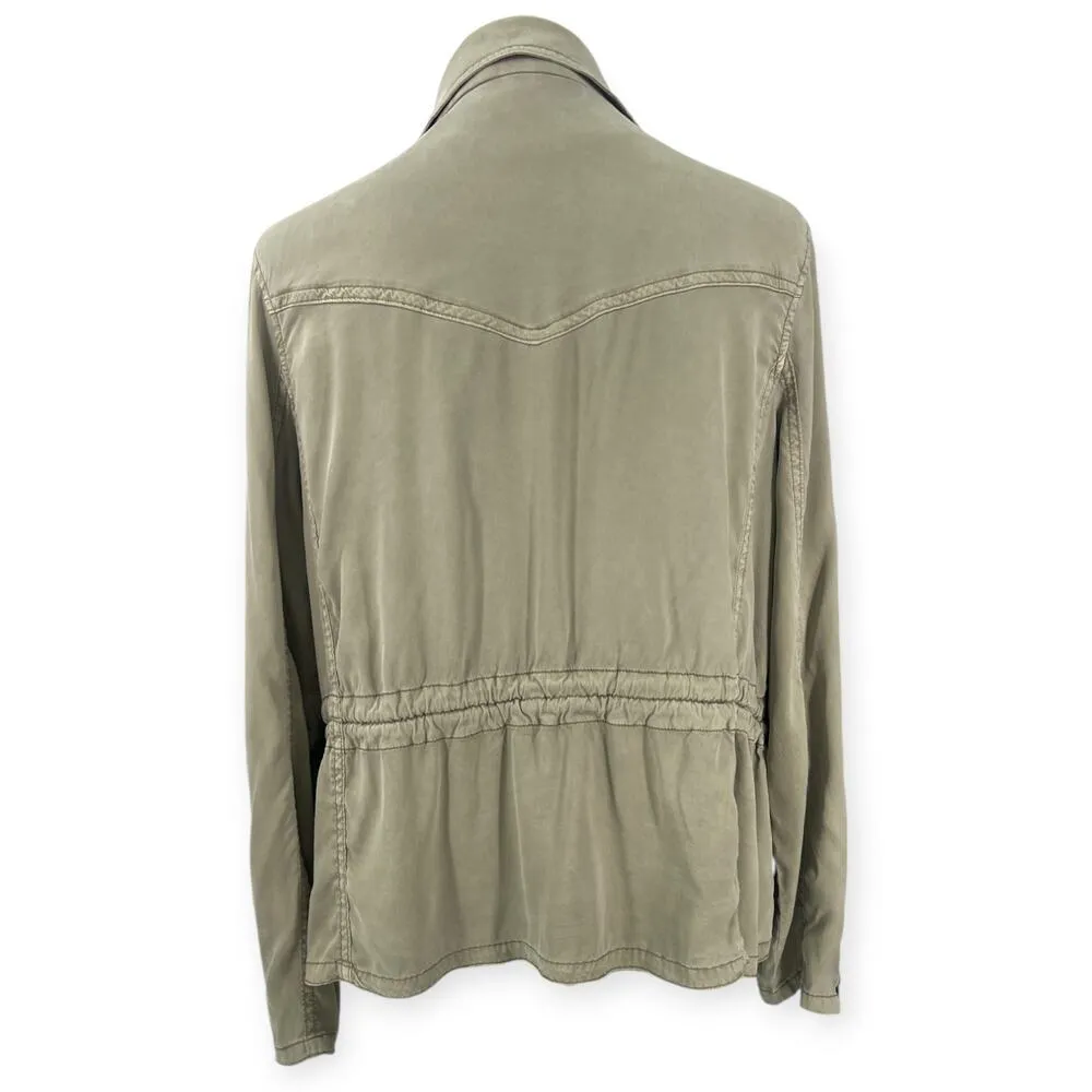 Chico's | M / 8 | Cupro-Blend Moto Jacket Blazer Green Sage - Image 4