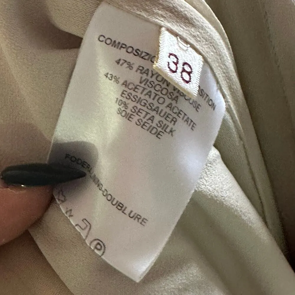 Stella McCartney Beige Silk Pants with Embellishments Size 38 - Image 2