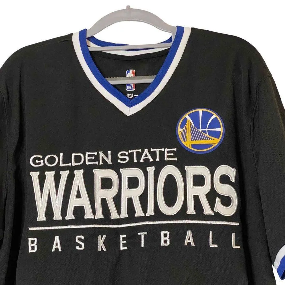 NWT NBA Womens Black V-Neck Mesh‎ Jersey Golden State Warriors Size Large - Image 3