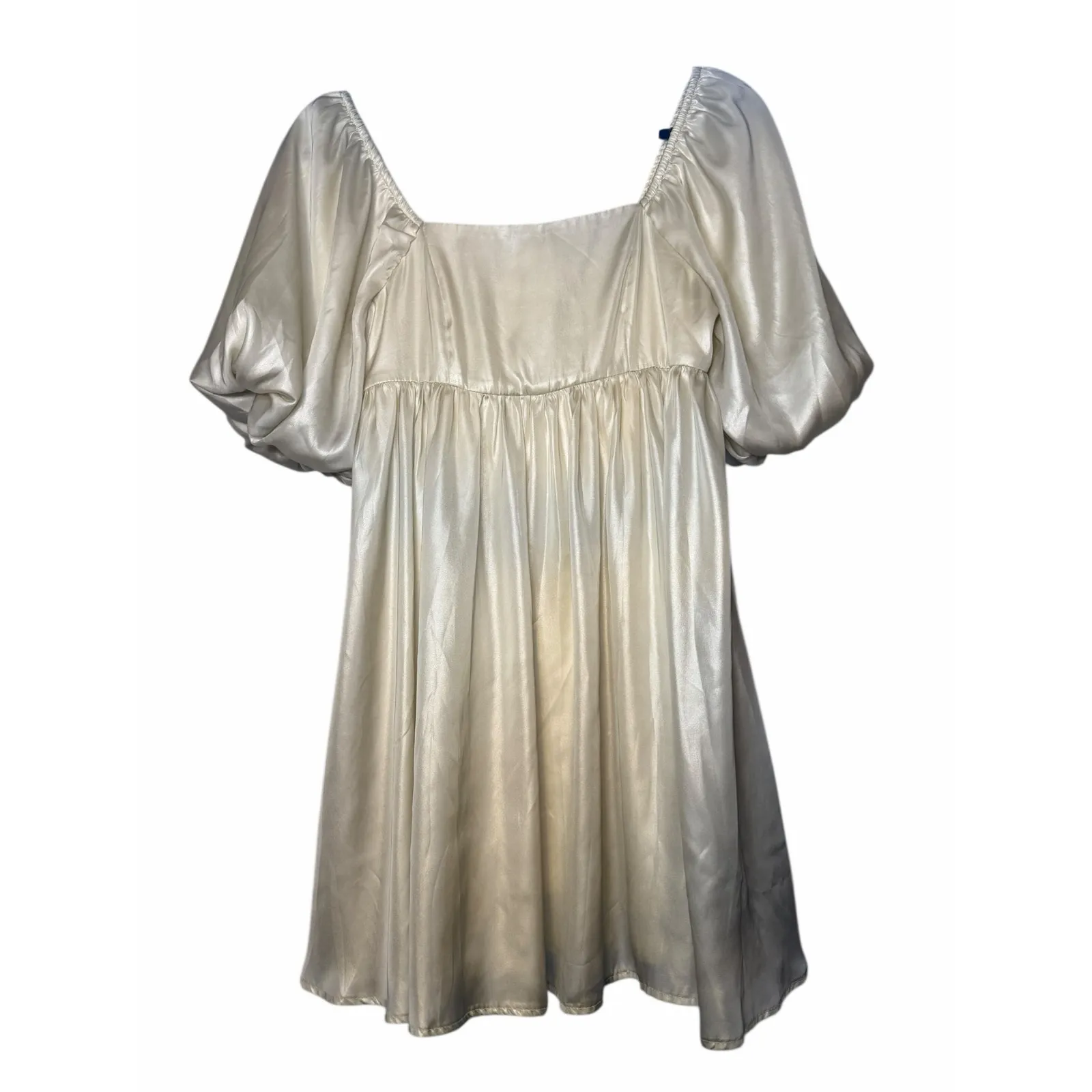 Shop Neighbor by In the Beginning Ivory Balloon Sleeve Dress - Image 2