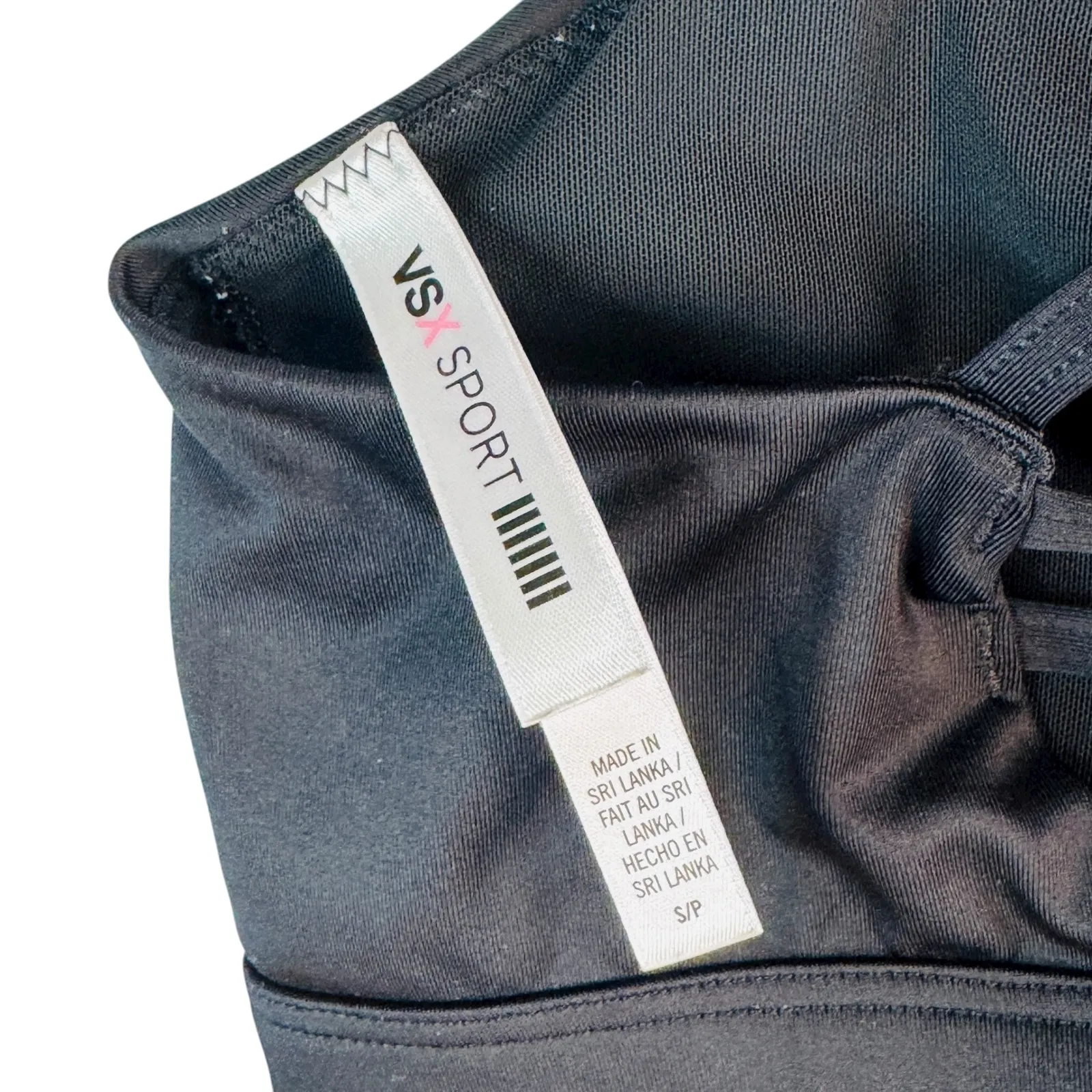 Victoria's Secret VSX Black Strappy Sports Bra Size S‎ Workout Gym Athleisure - Image 3
