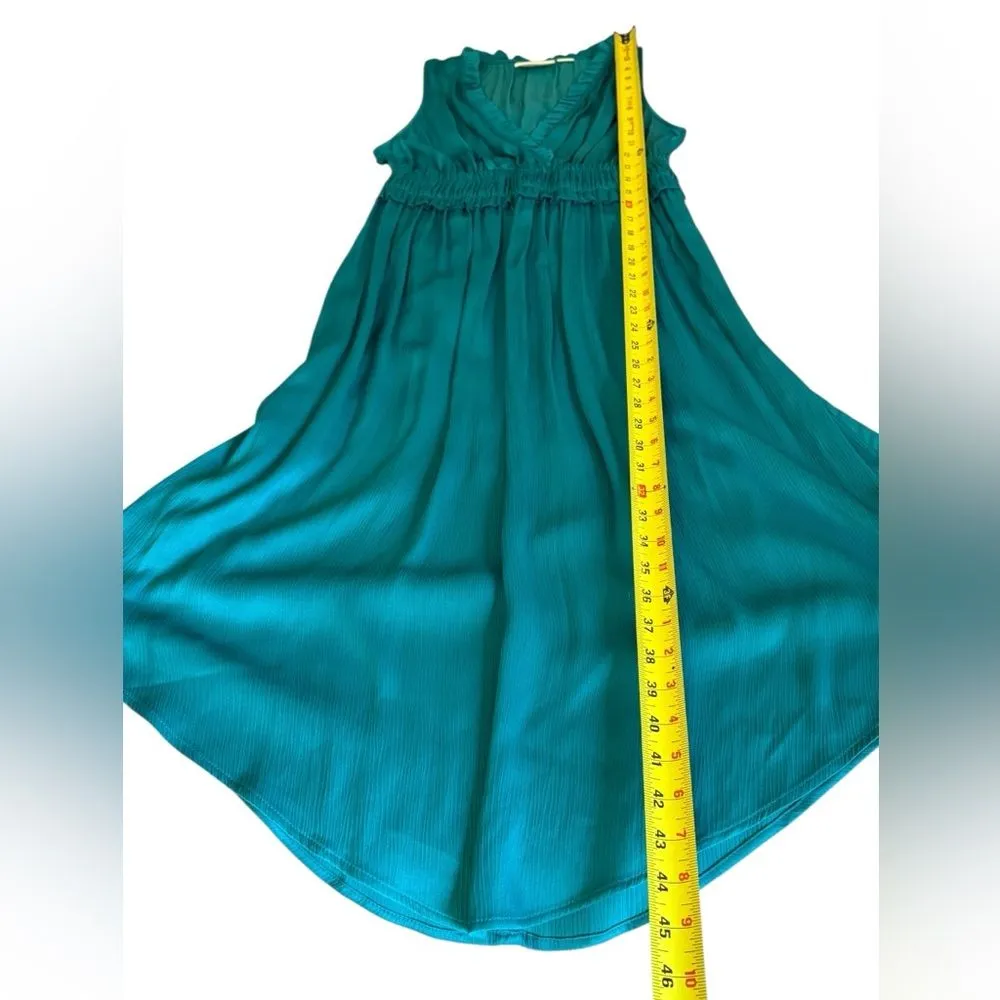 Anthropologie Maeve La Habana Dress Midi Length Womens Size Small In Teal - Image 9