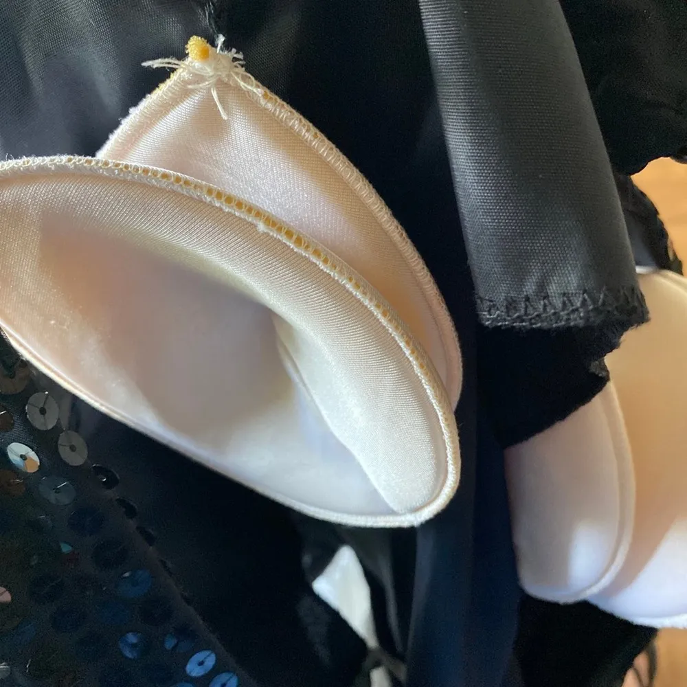 Vintage Dave & Johnny by Joseph Lara Black Sequin Dress, balloon skirt size Med - Image 10