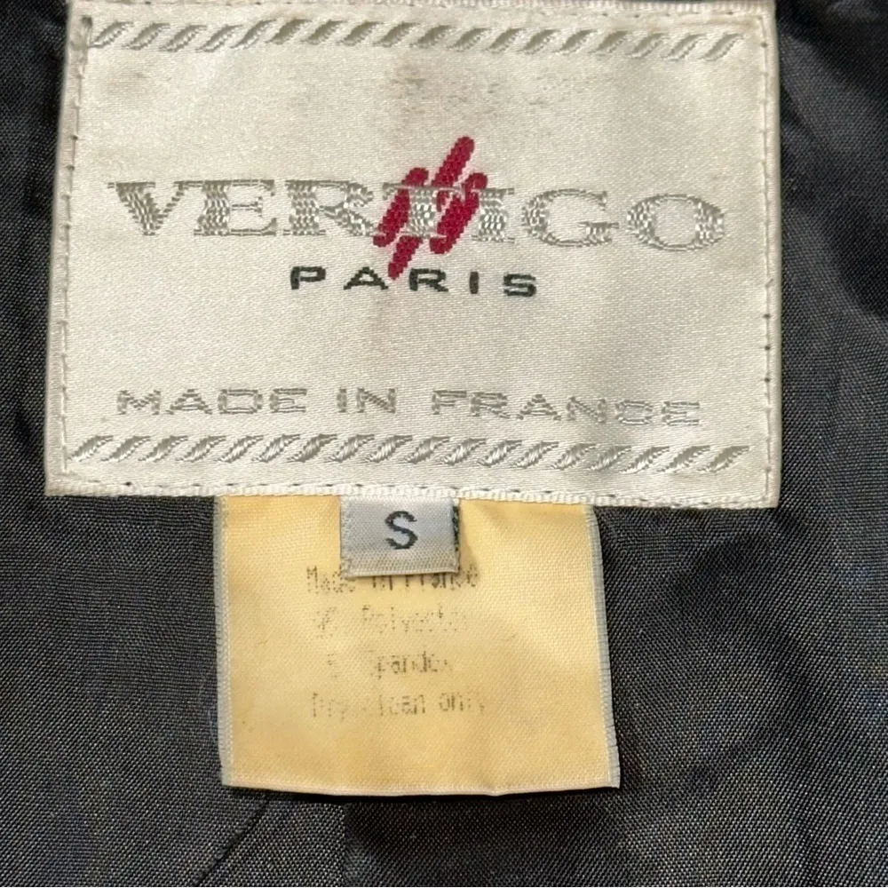 Vertigo Paris Vintage Women’s Size S Black Fitted Open Front Suit Jacket Blazer - Image 6