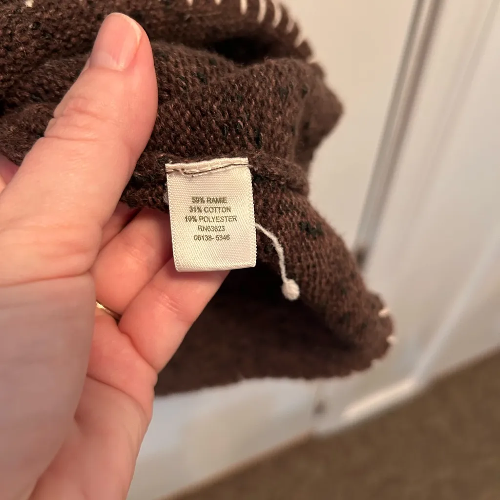 Christopher & Banks CJ Banks Pullover Fall Sweater Hand Embroidered Red Bird 2XL Brown Size XXL - Image 4