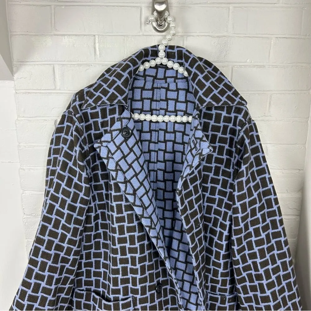 Worth Reversible 100% Wool Plaid Coat Size S - Image 4
