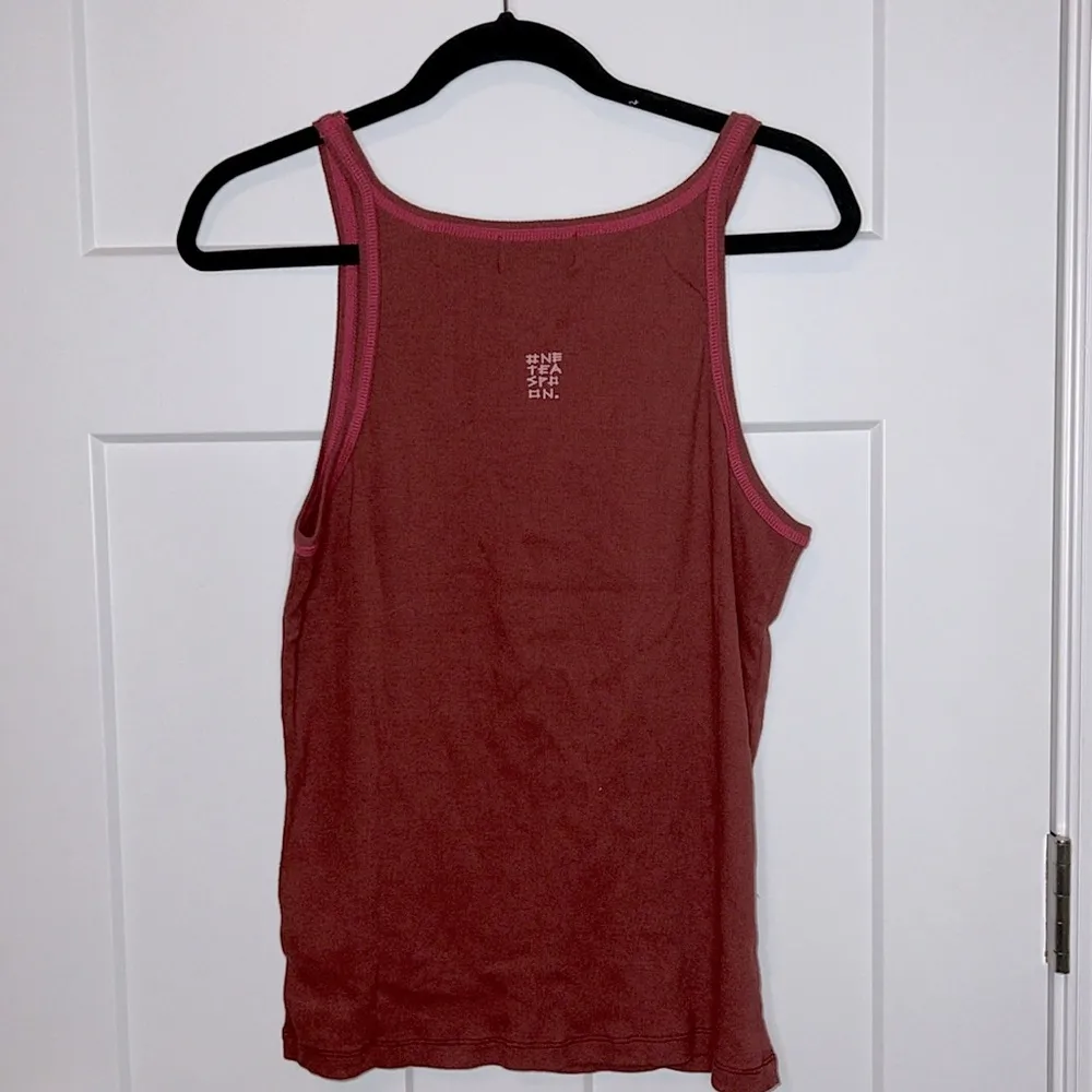 NWT  OT Rib Singlet - Wine - Image 3