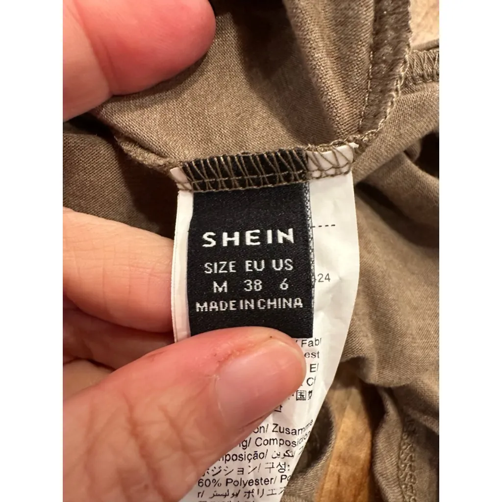 Women's SHEIN bohimian Brown sabia Sleeveless Wide Leg Jumpsuit Size 6 - Image 8