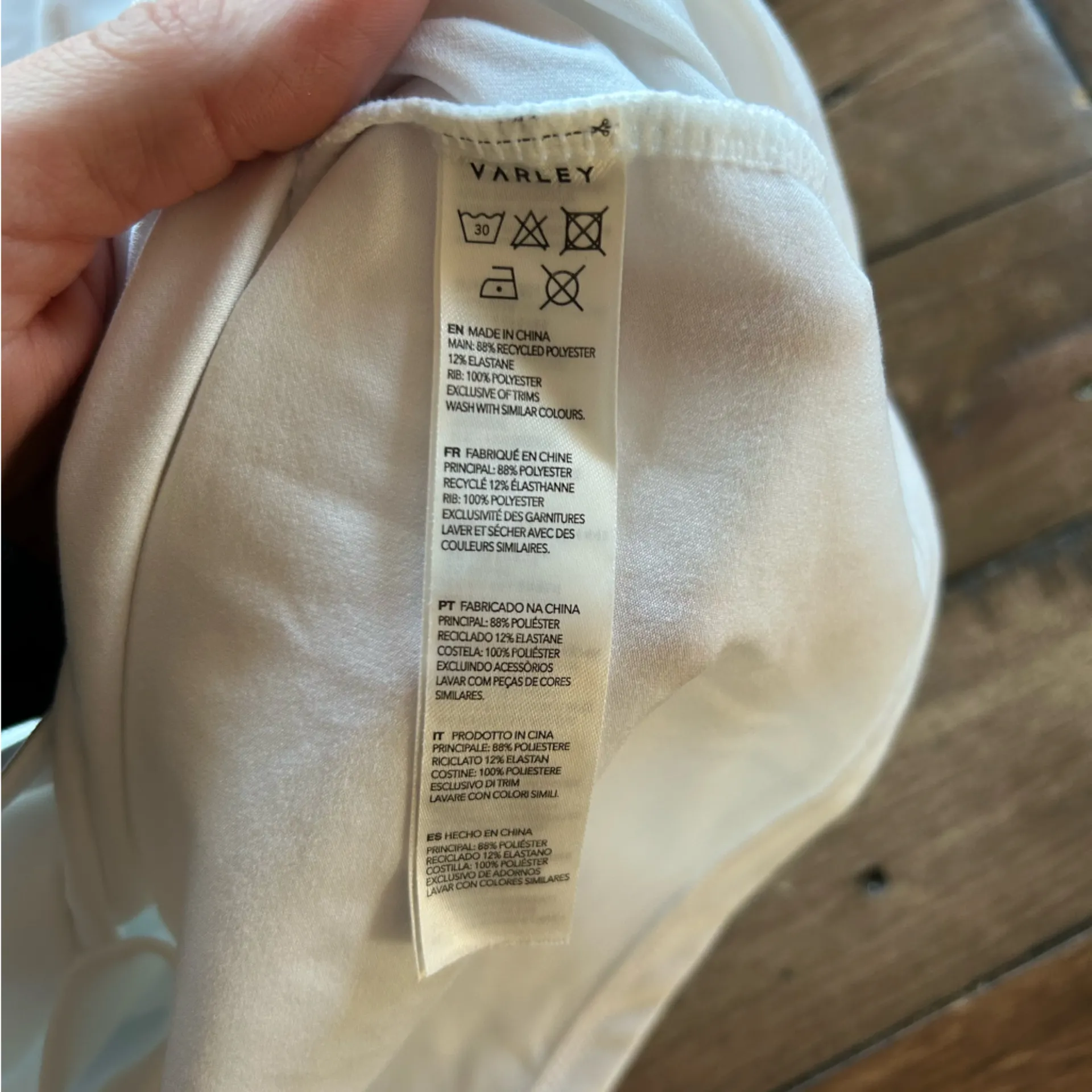 Varley Wellings Tipped Performance Tank White XS - Image 10