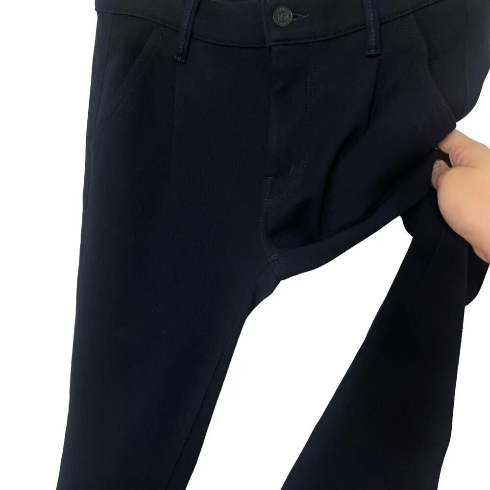 Mother Pleated Trainer Pants French Kissing Navy Women’s Size 24 Ankle Banded Blue - Image 7