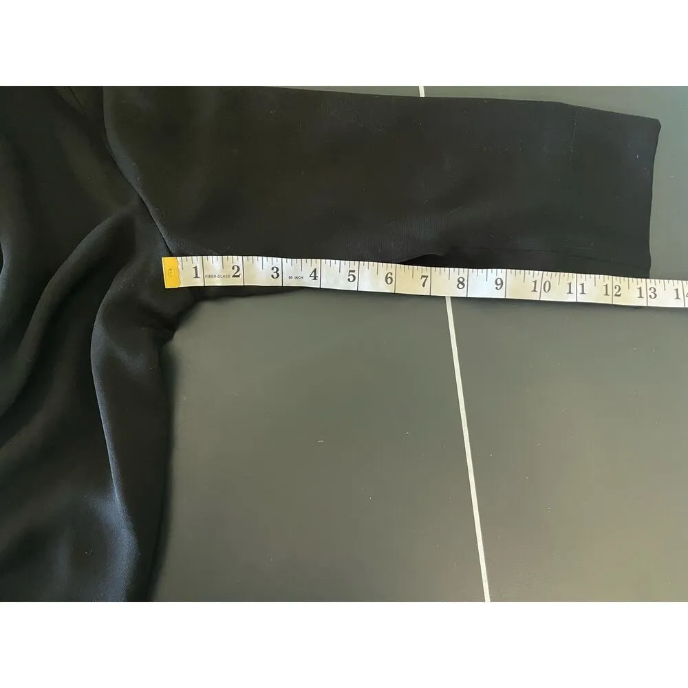 BCBGeneration Women's Black Open Front Blazer Size S 3/4 Sleeve Lightweight - Image 8