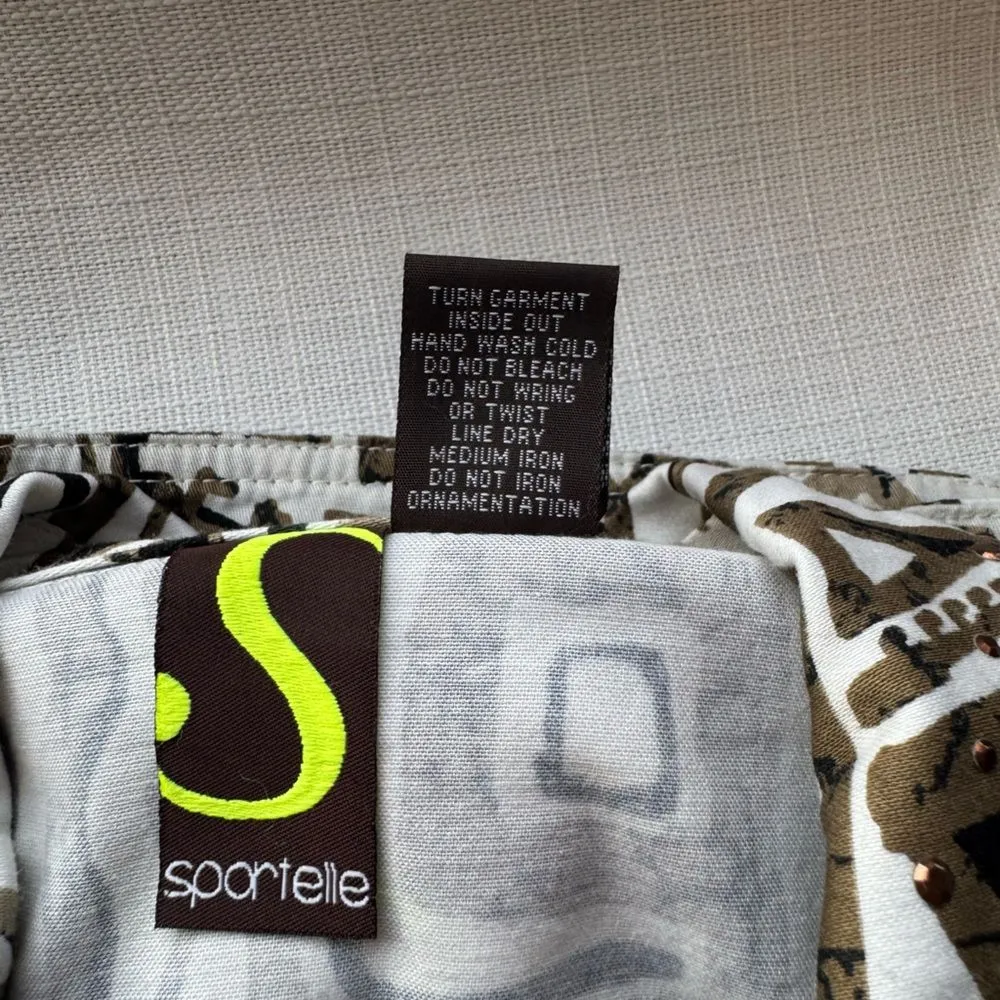 Vintage Sportelle Black and Brown Geometric Tribal Jacket Shirt Petite Large PL Size undefined - Image 8