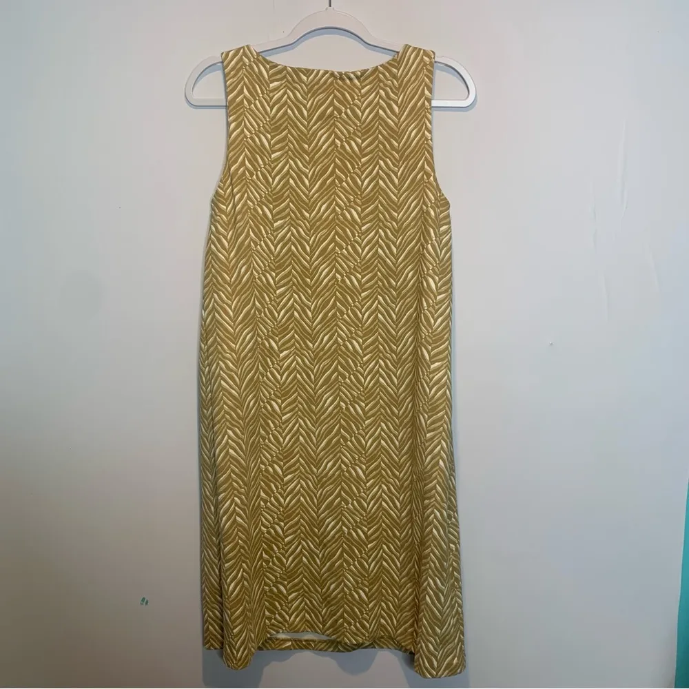 J. McLaughlin Doane Dress Mega Mirror Zebra Print Sleeveless Sand Tan Gold White - Image 4