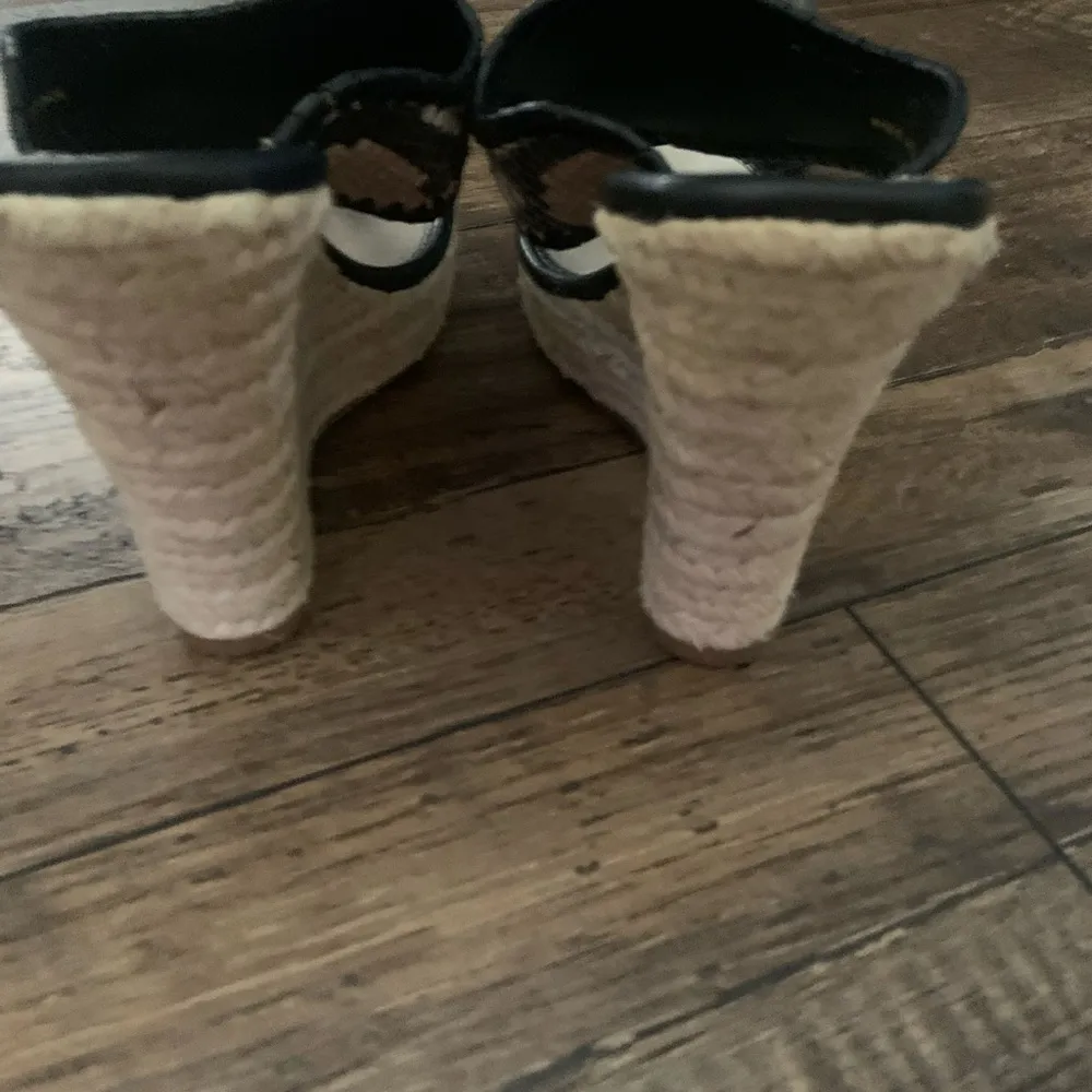 Marbella Jack Roger’s snakeskin summer boho leather suede wedges $145 designer - Image 5