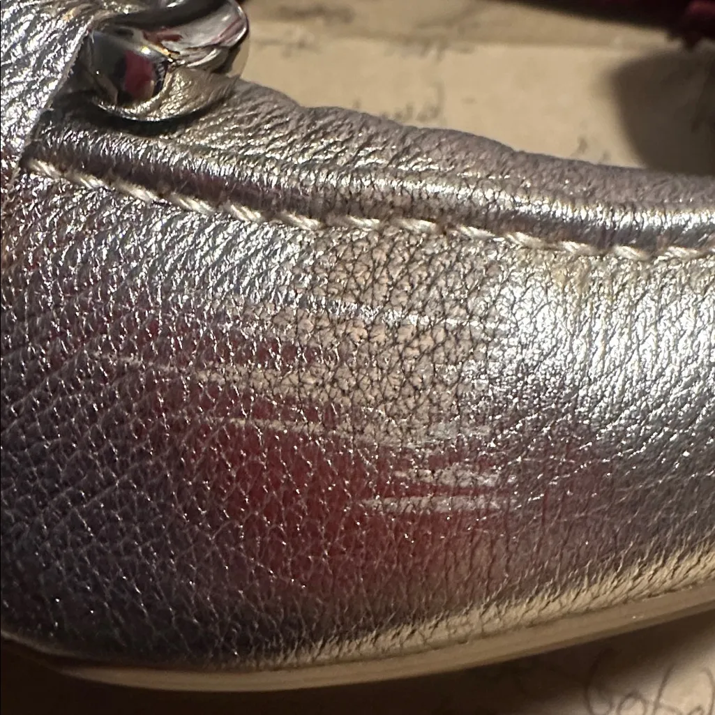 Vaneli silver buckle loafers size 10 leather - Image 8