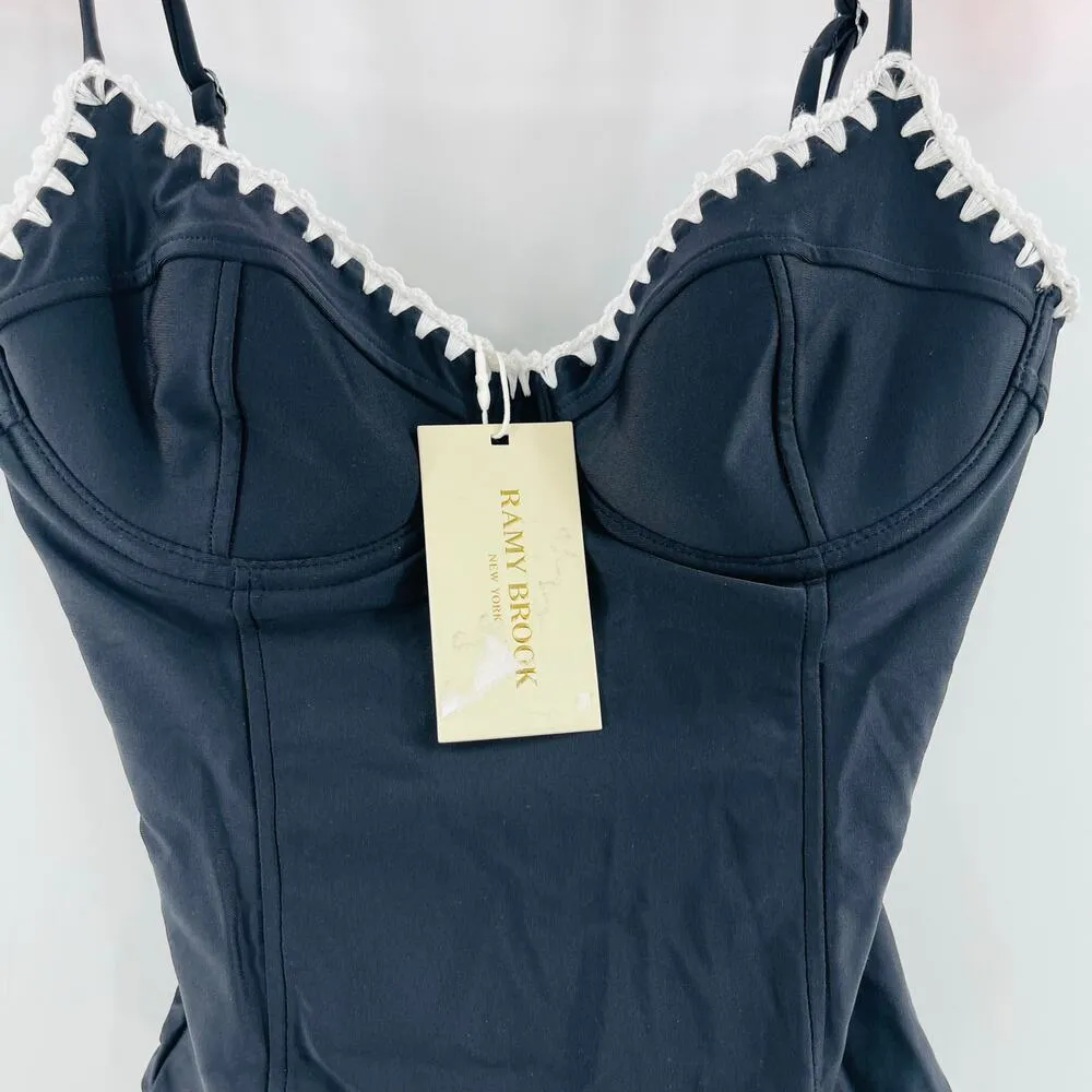 RAMY BROOK Addisyn Swimsuit Size Extra Small One Piece NWT Black White Designer - Image 12