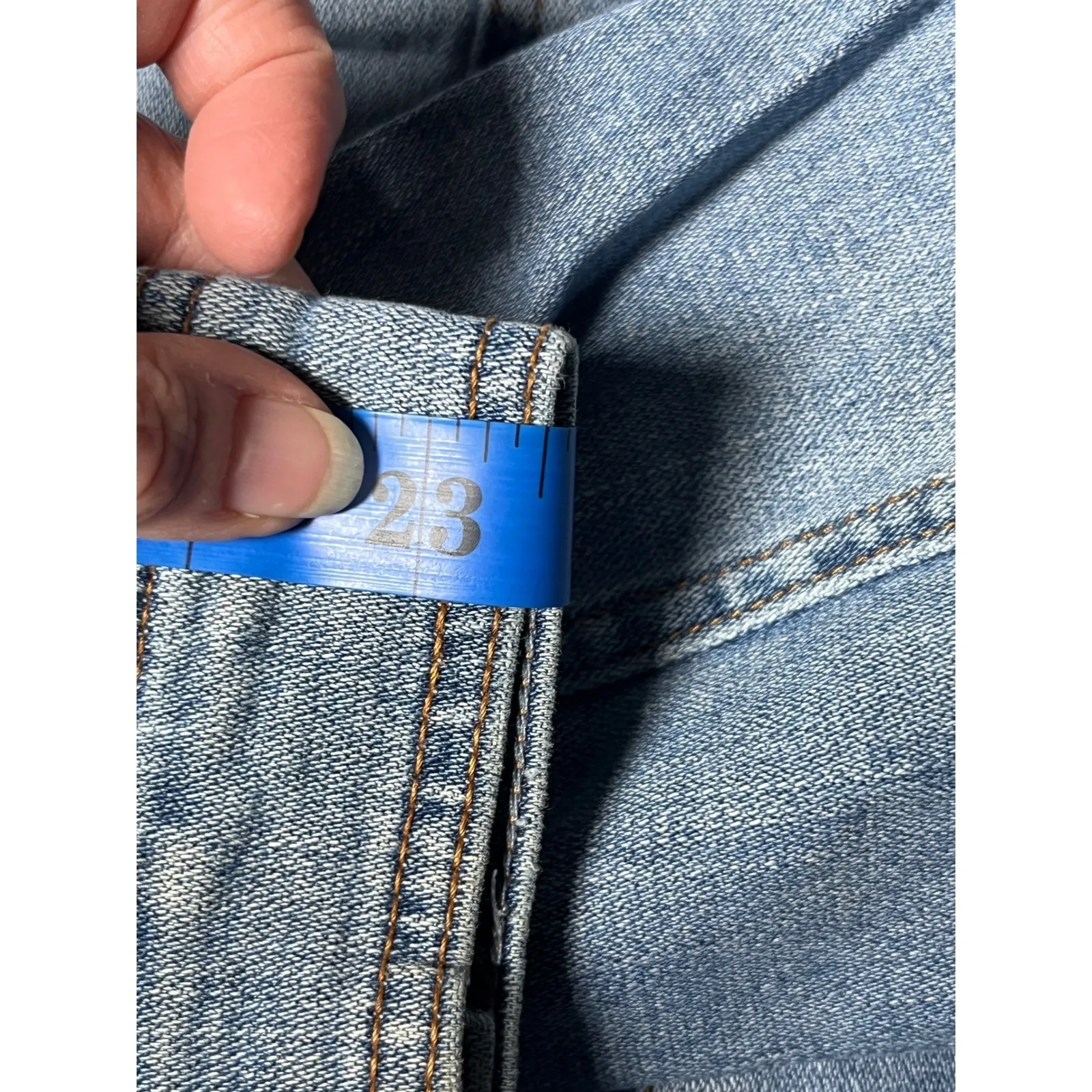 Light Wash Denim Trucker Jacket Classic Casual Merona Womens XL - Image 8