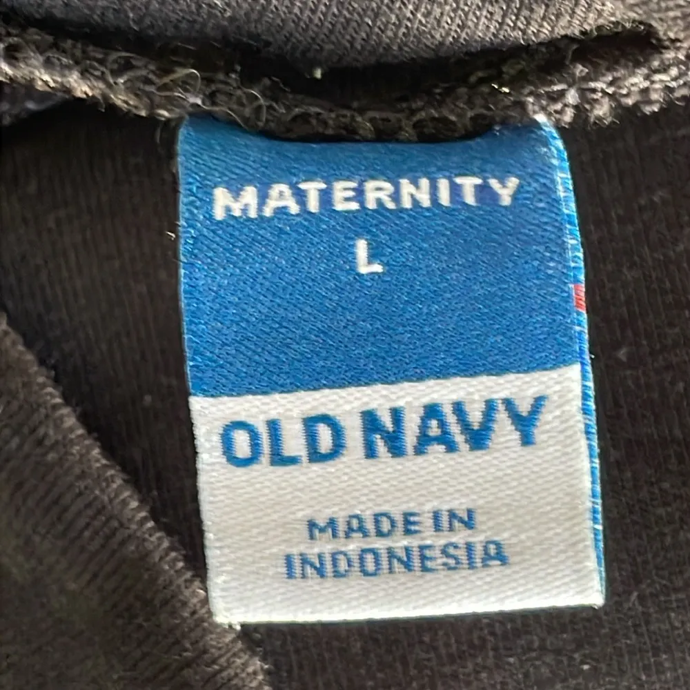 Old Navy Black Maternity Rollover Joggers - Image 5