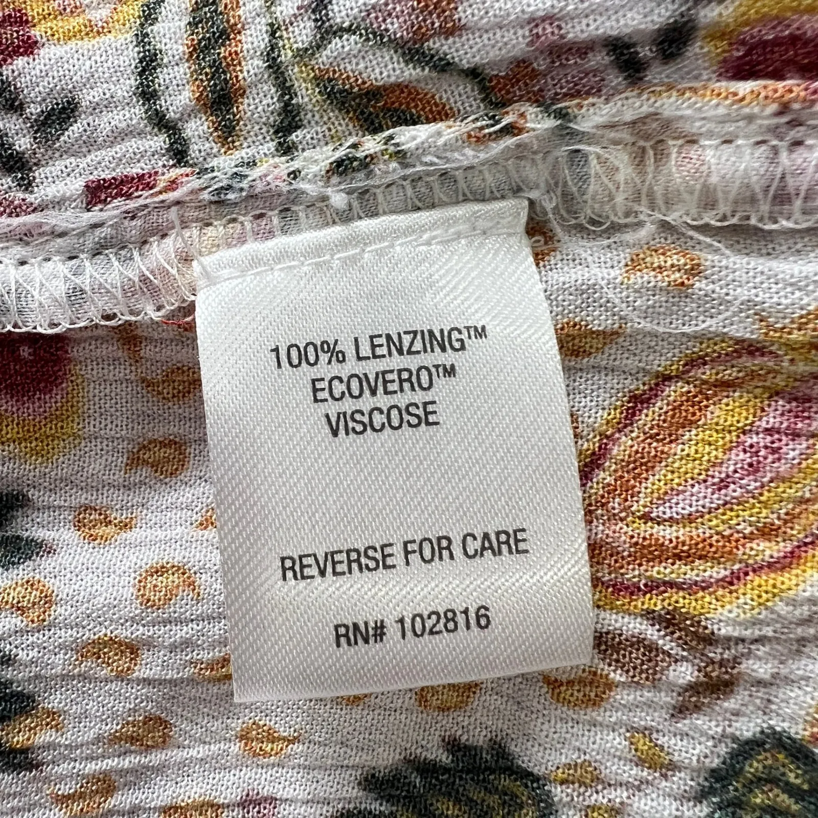 Garnet Hill Fleur Crêpe Blouse Women M Floral Boho Smocked Cuff Top Mock Neck - Image 5