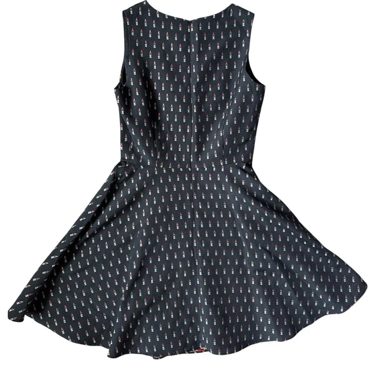 Shoshanna Elvira Metallic Lipstick‎ Fit and Flare Dress Black Size 4 - Image 6