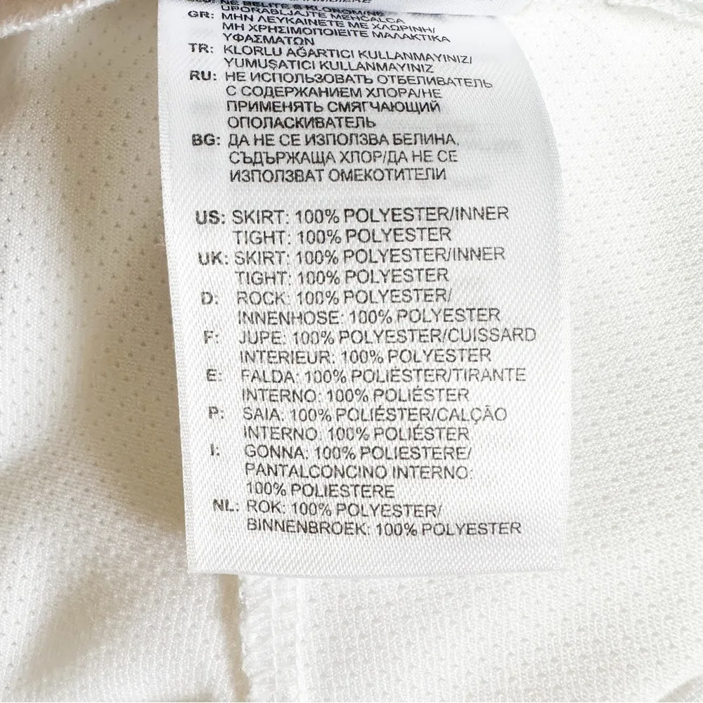 Adidas White Brown Stripe Golf Tennis Active Mini Skirt sz 10 - Image 9