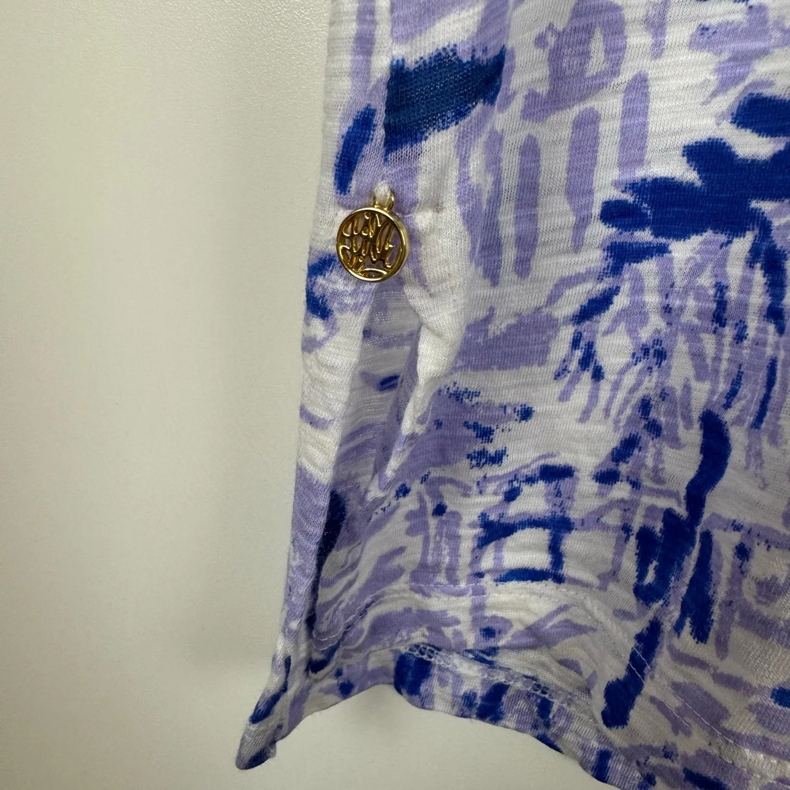 Lilly Pulitzer Meredith Short Sleeve Tee in Lilac Verbena‎ Rock the Dock Sz XS - Image 3