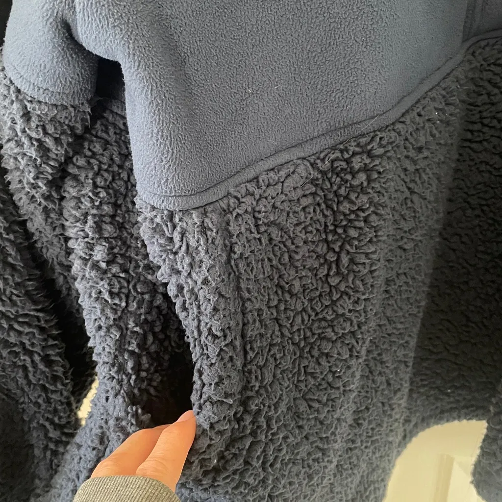 Koolaburra by UGG Sherpa Pullover 1/2 Button Navy 3X - Image 4