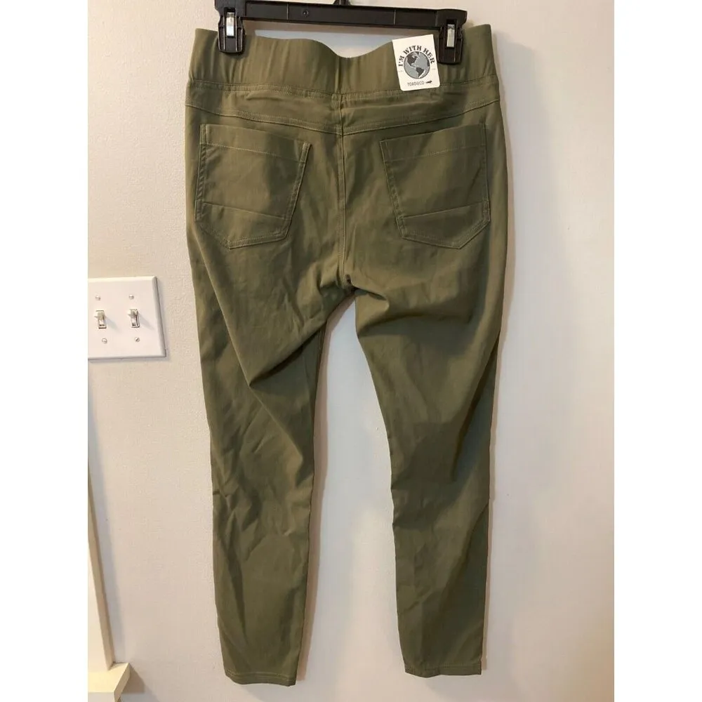 Toad&Co Rover Moto Crop Pants skinny fit size 4 green stretch pockets MSRP $90 - Image 6