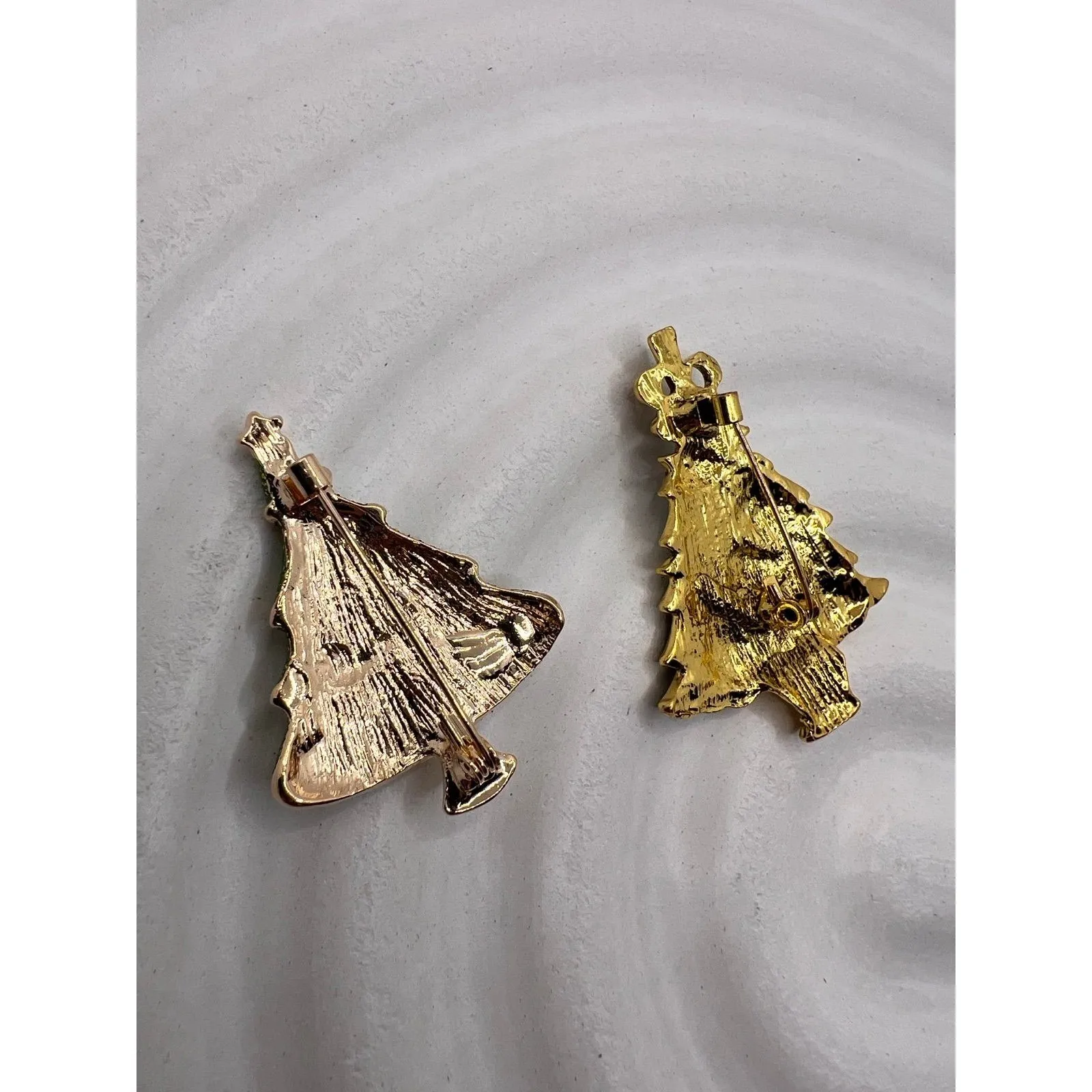 Christmas Tree Brooch Bundle‎ Enamel Rhinestone Holiday Pin Set Unisex - Image 4