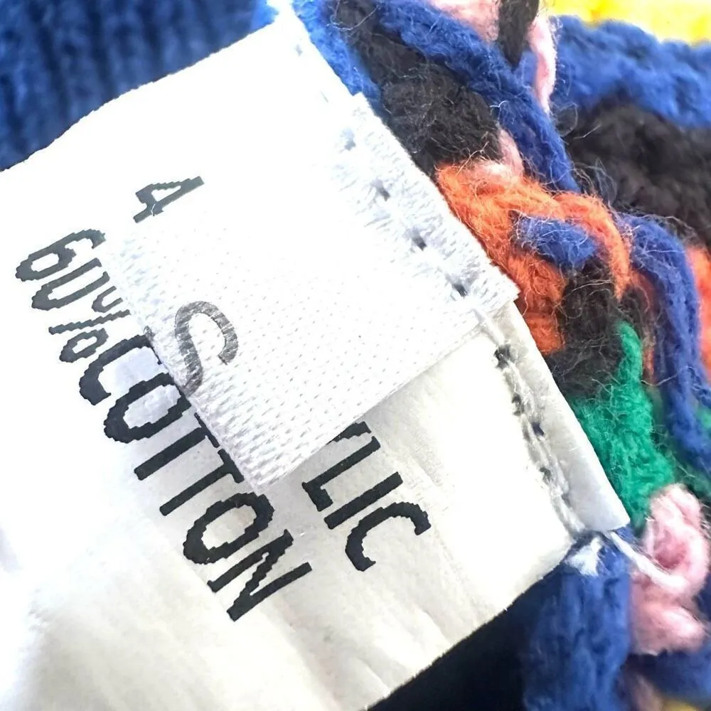 Blue rainbow crochet crop top - Image 8