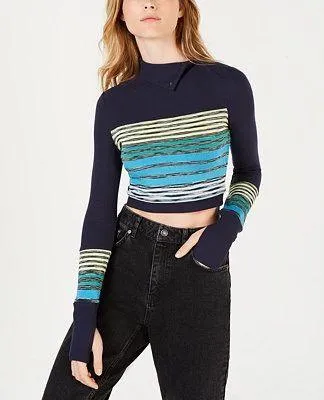 Movement Mountain Mama Striped Layering Top - Nautical Navy Blue - Image 2