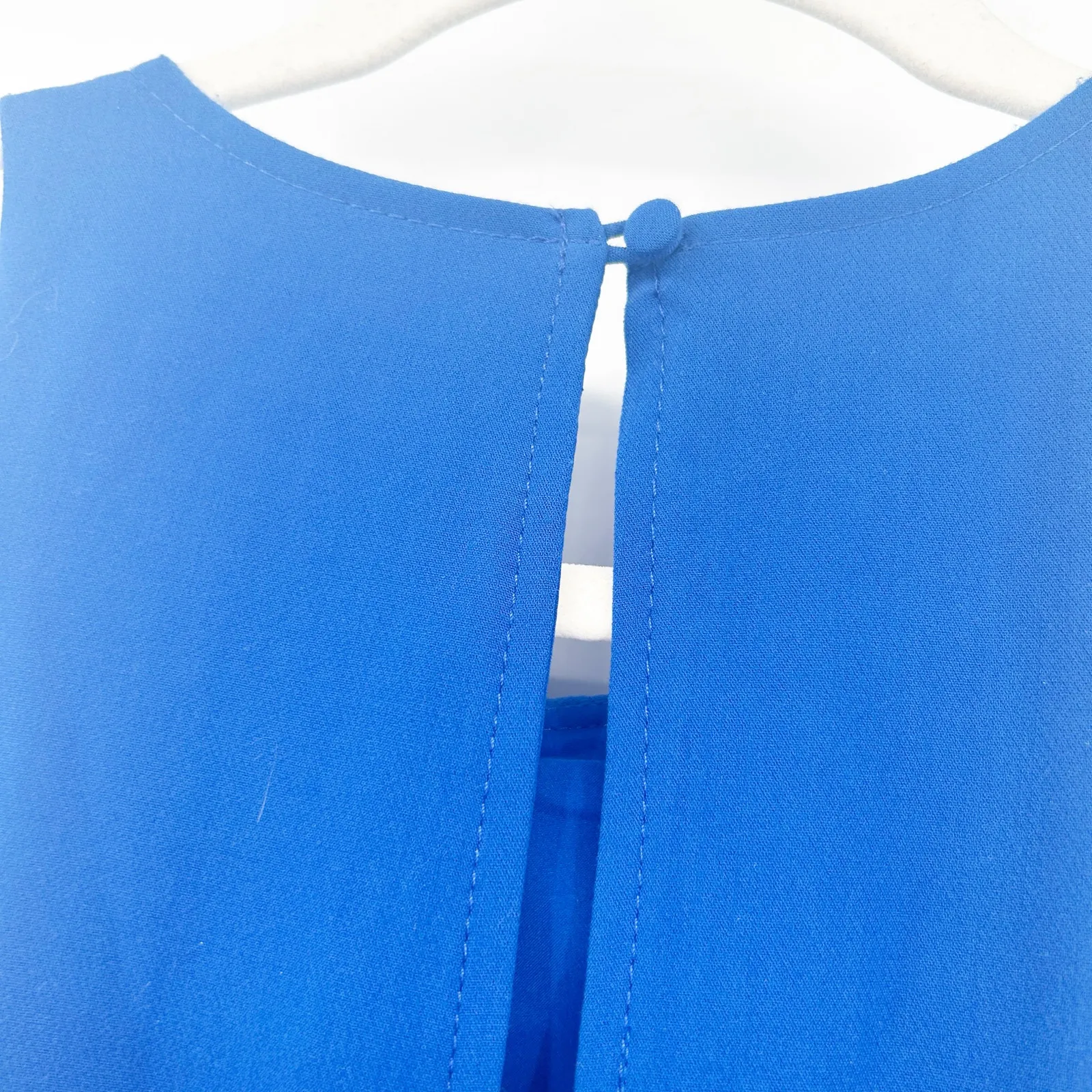 NWT Banana Republic Work Career Preppy‎ Sloan Fit And Flare Dress Size 2 Blue - Image 6