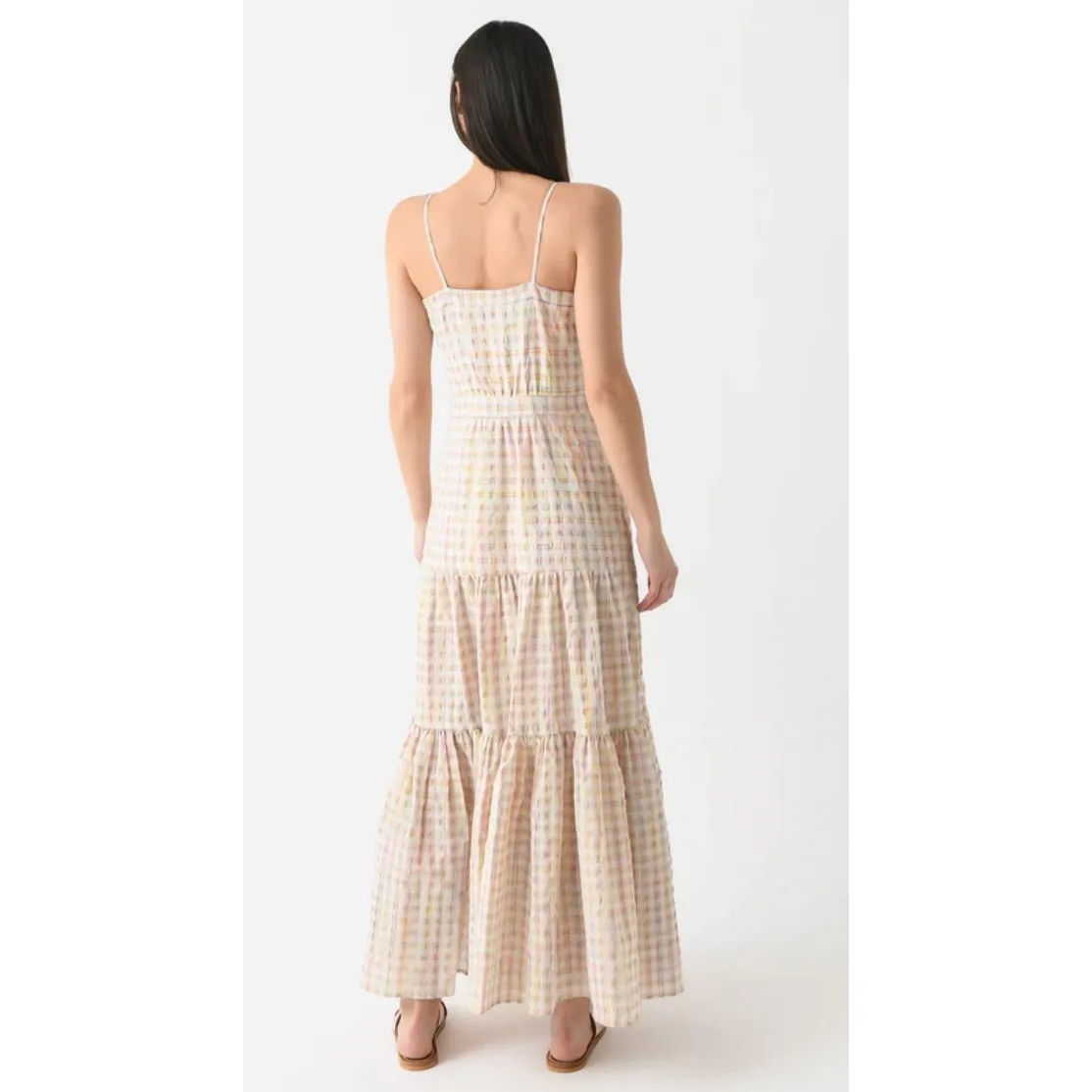 Never A Wallflower Lindsey Long Dress Women’s Size XS Neon Plaid - Image 2