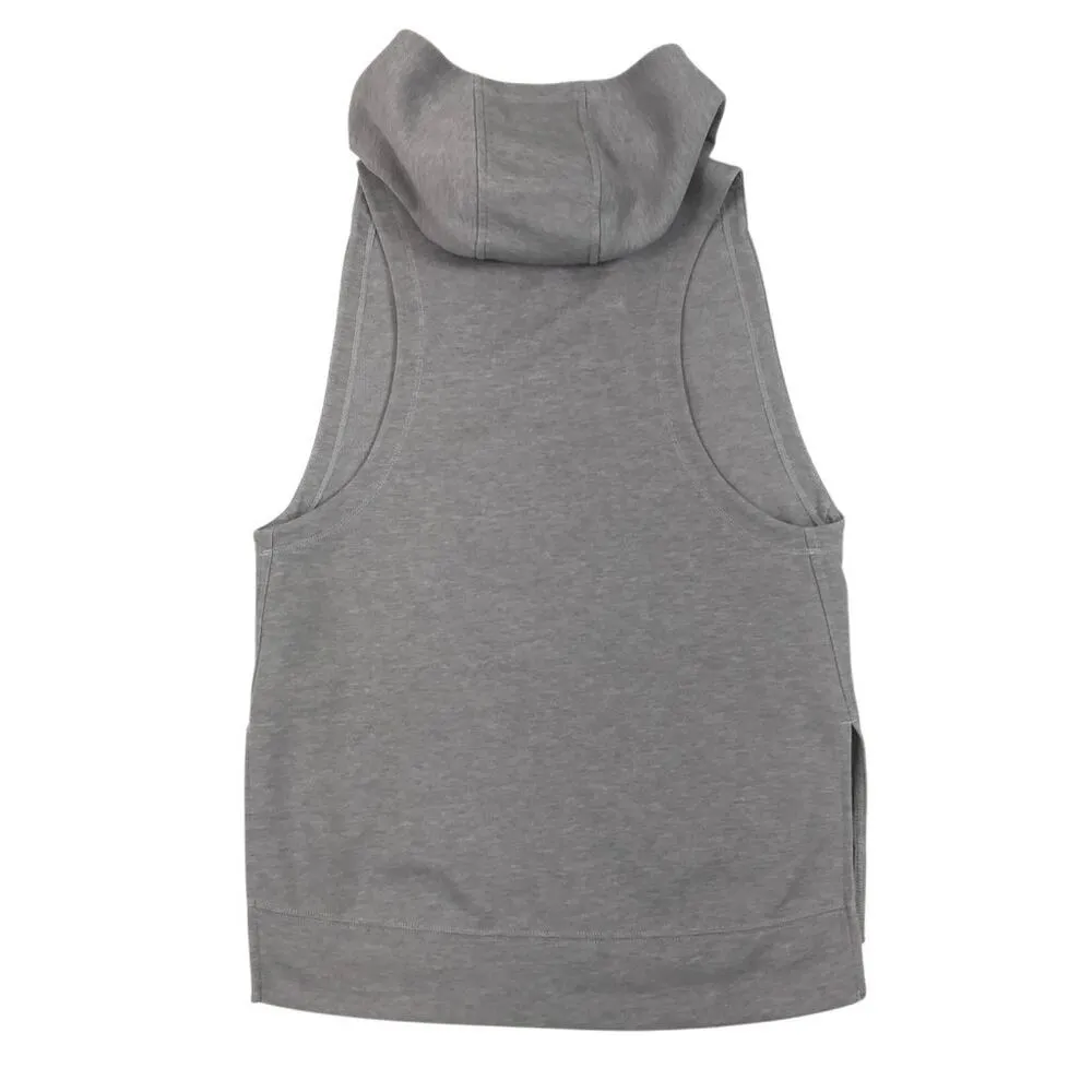 THE NORTH FACE Hooded Knit Full Zip Vest W's Sz M Gray Outdoor Cottage Travel - Image 4