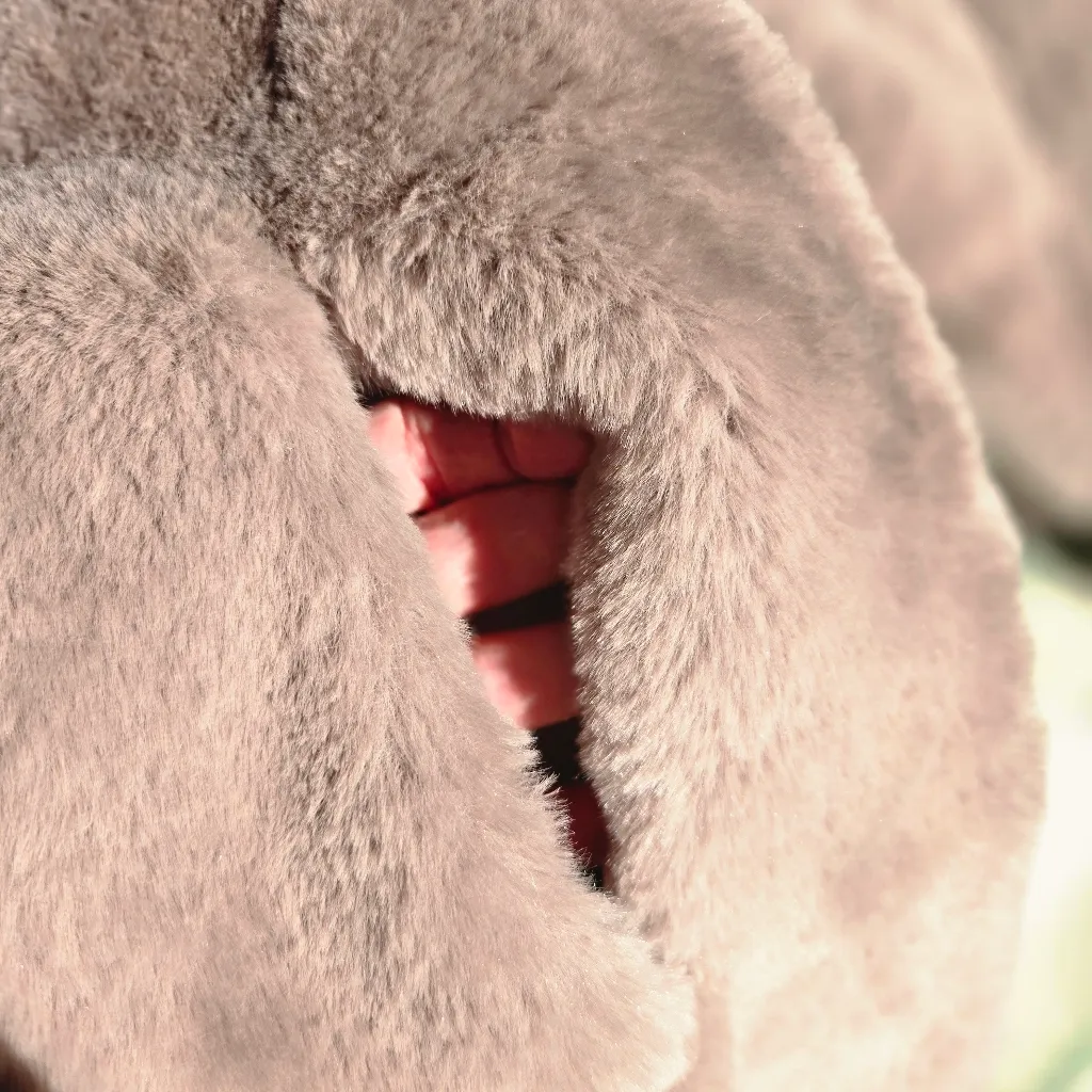 Banana Republe Taupe Faux Fur Scarf - Image 5