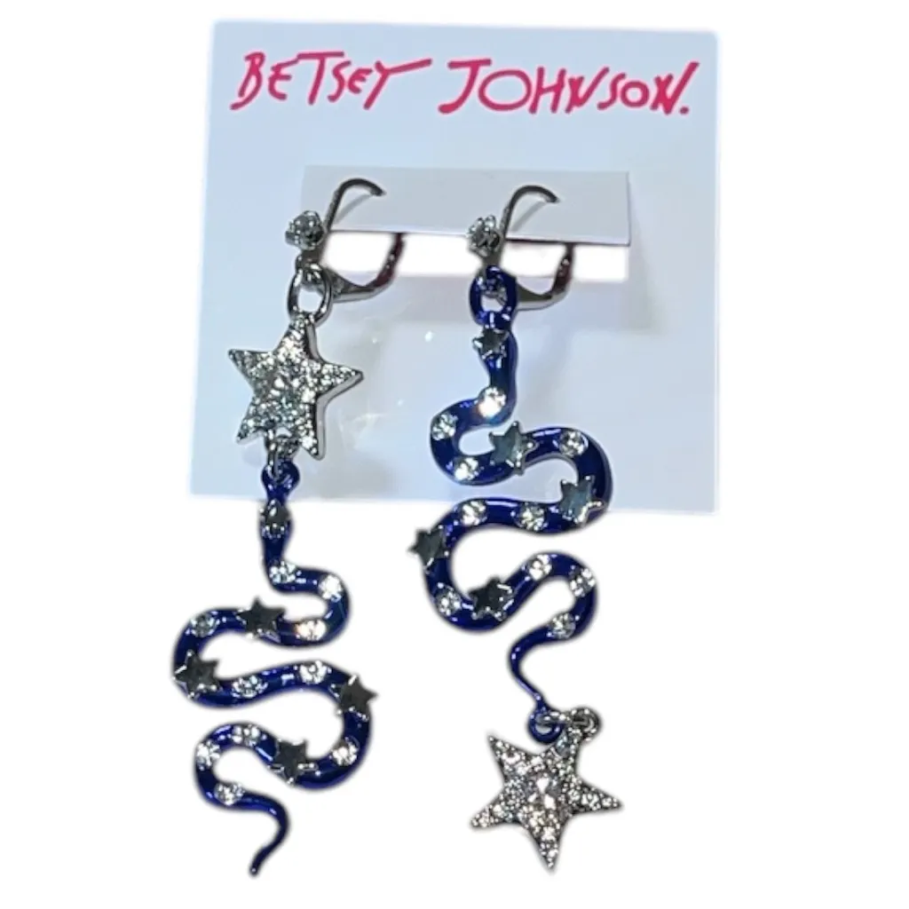 Betsey Johnson Snake & Star Upside Down Earrings - Image 4