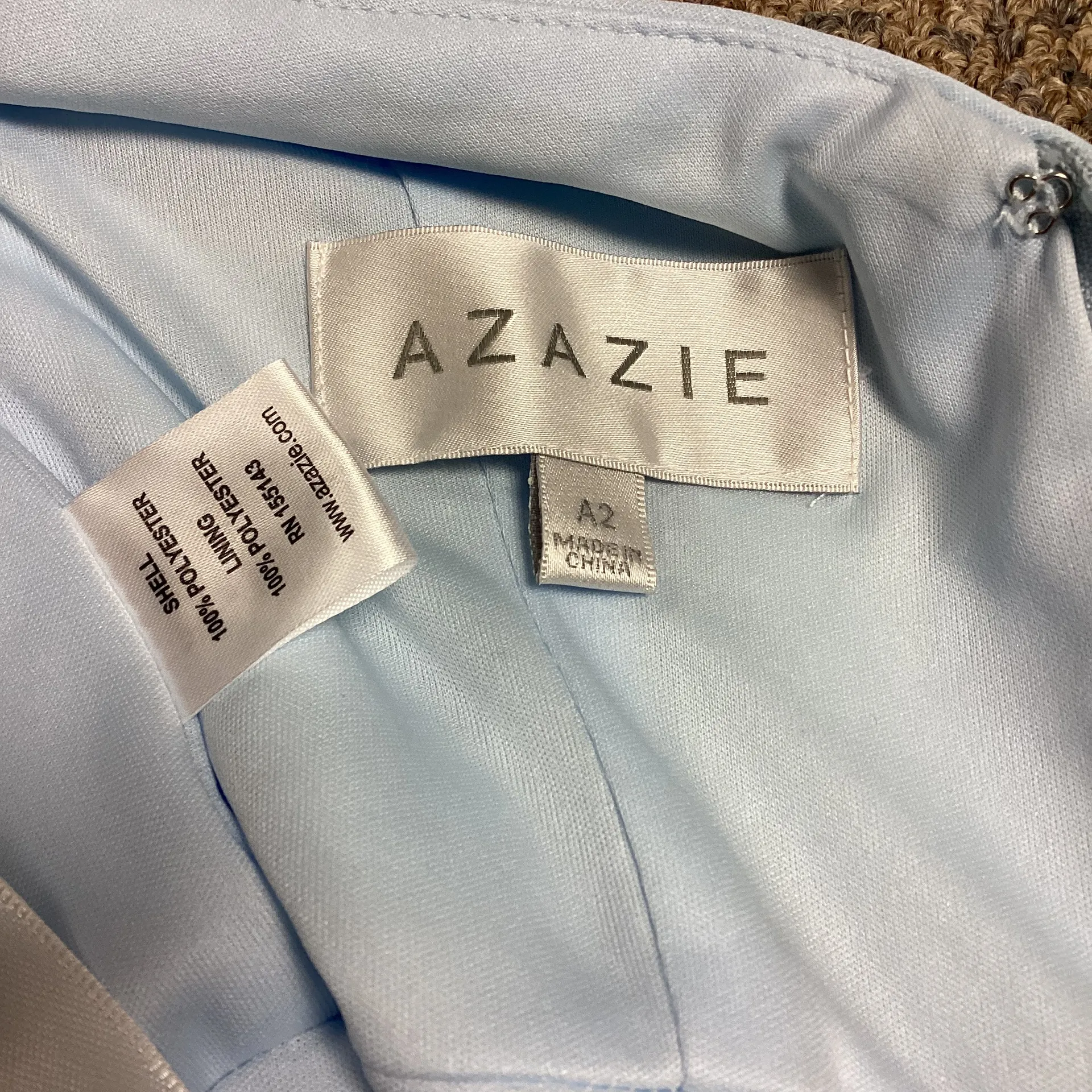 Deandra Sky Blue Chiffon Spaghetti Strap Cowl Neck Formal Dress Size 2 - Image 16