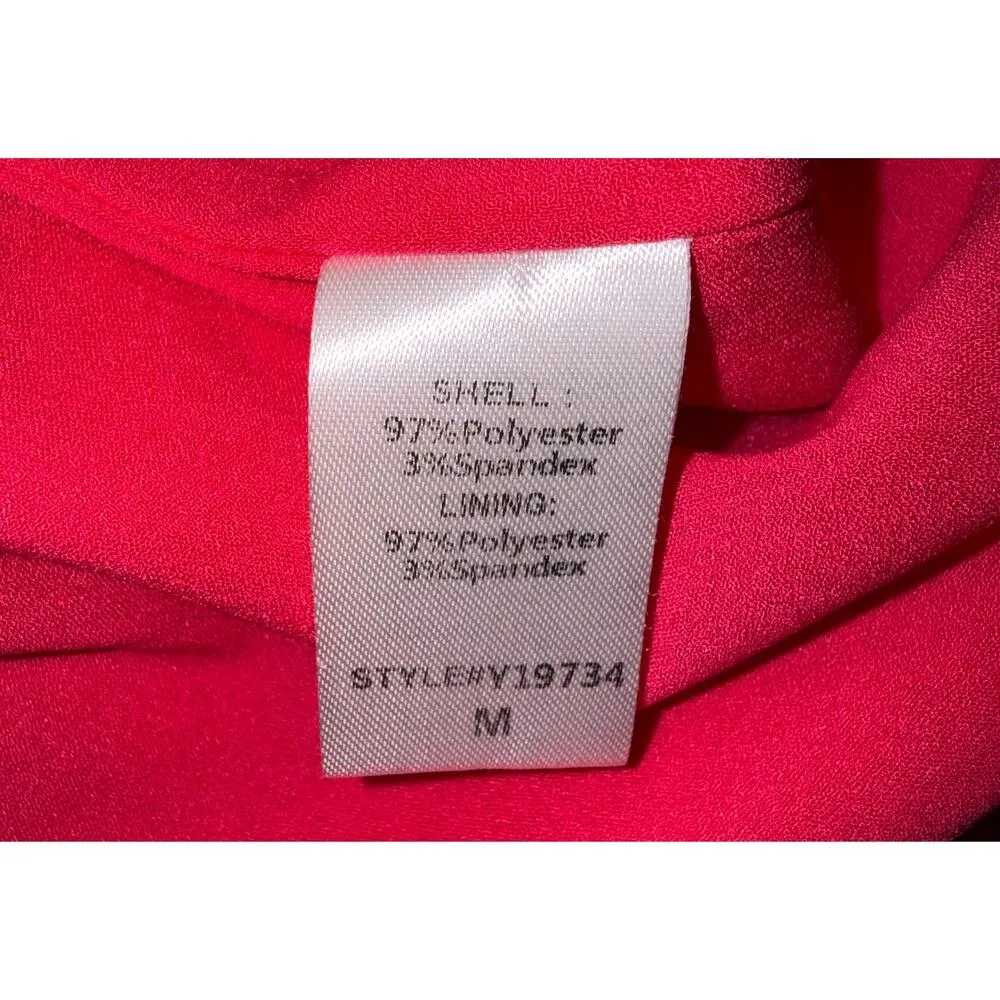 DO+BE Women’s Hot Pink One Shoulder Ruffle Cocktail Party Dress Size M - Image 6