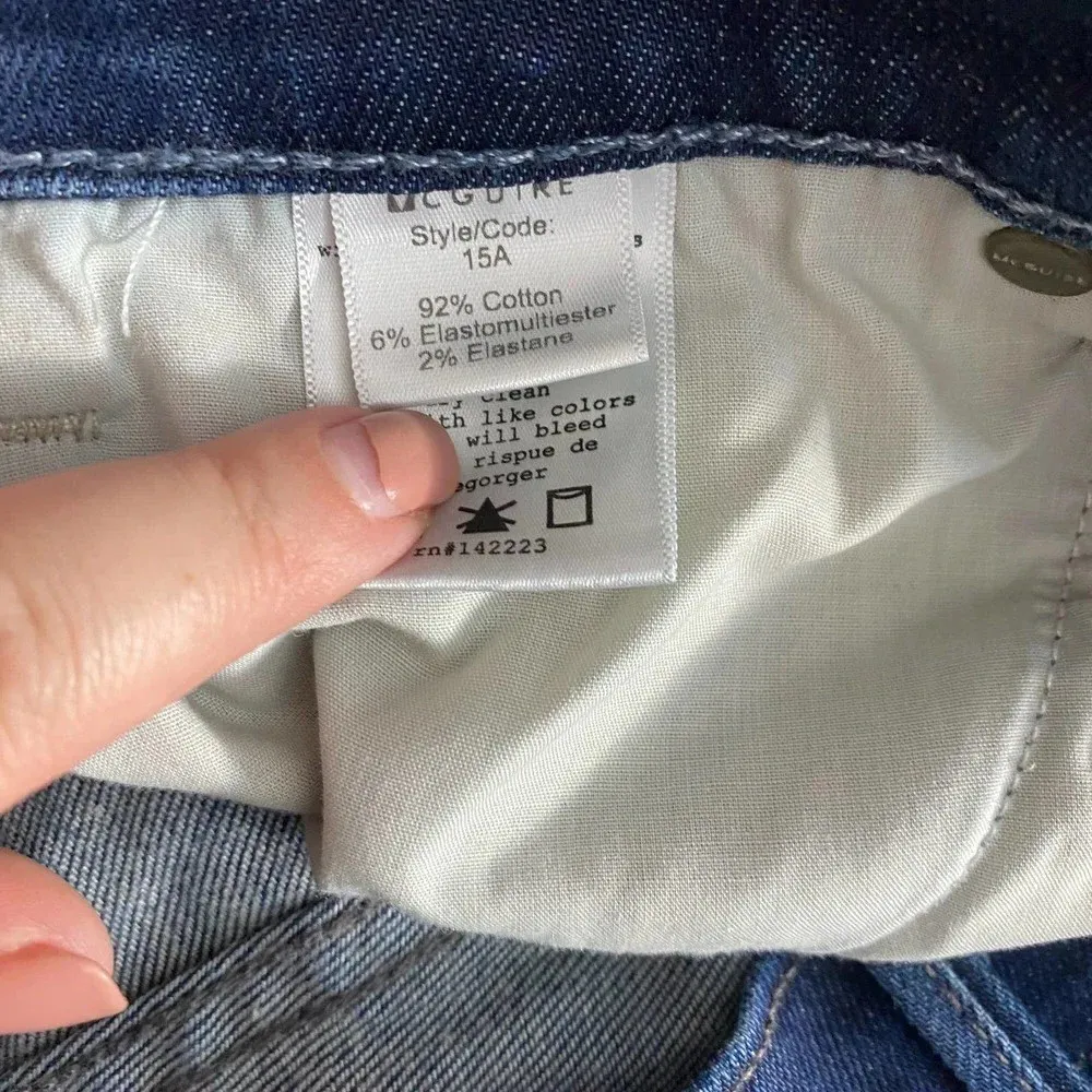 MCGUIRE 15A Newton Skinny Jeans in‎ Dark Wash Blue Size US 27 - Image 12