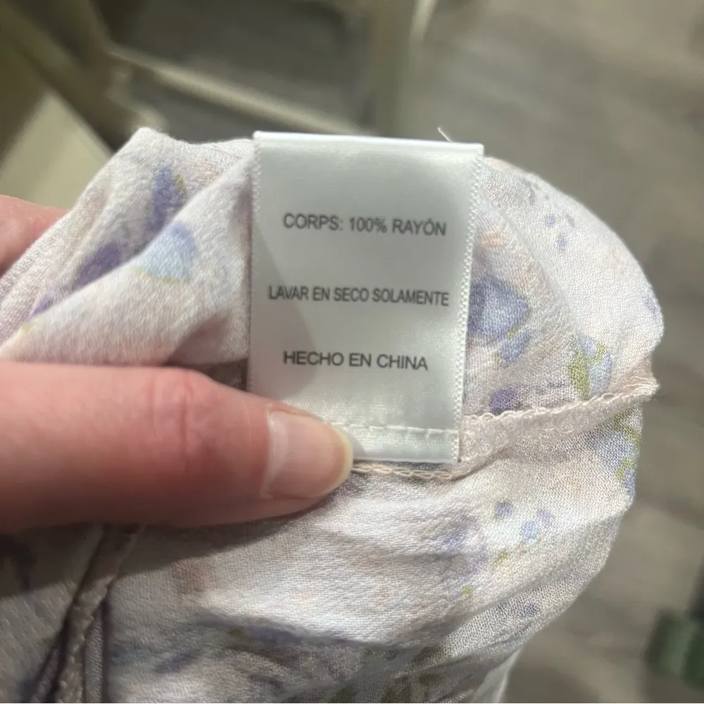 Sky to Moon small Set Purple Flowers Crop Top & Skirt Tie Front Fairy NEW - Image 11