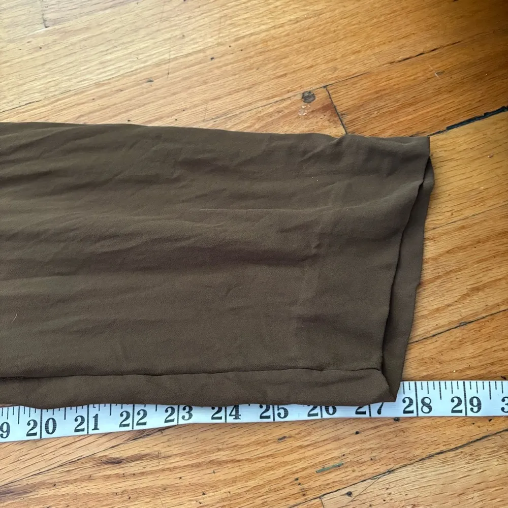 Donna Karan  Brown Silk Crops Size 10 - Image 5