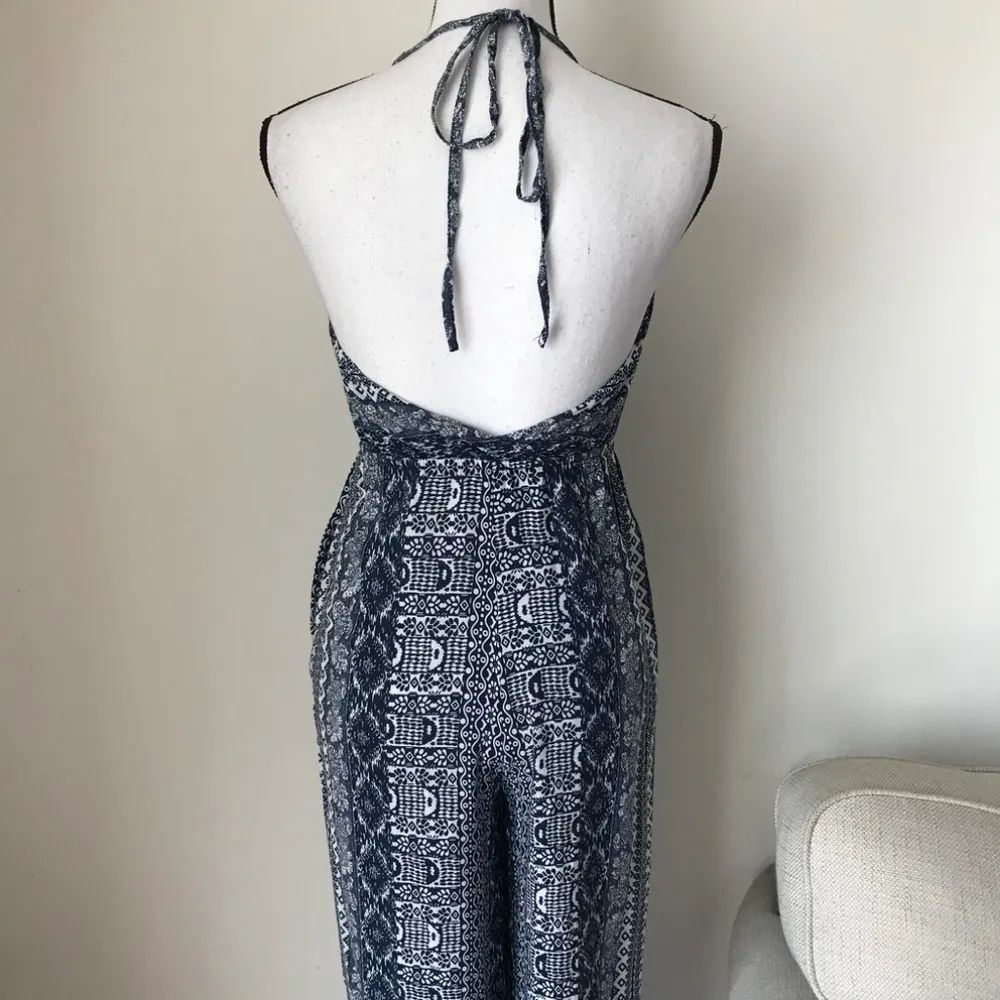 Printed Blue Jumpsuit - Image 4