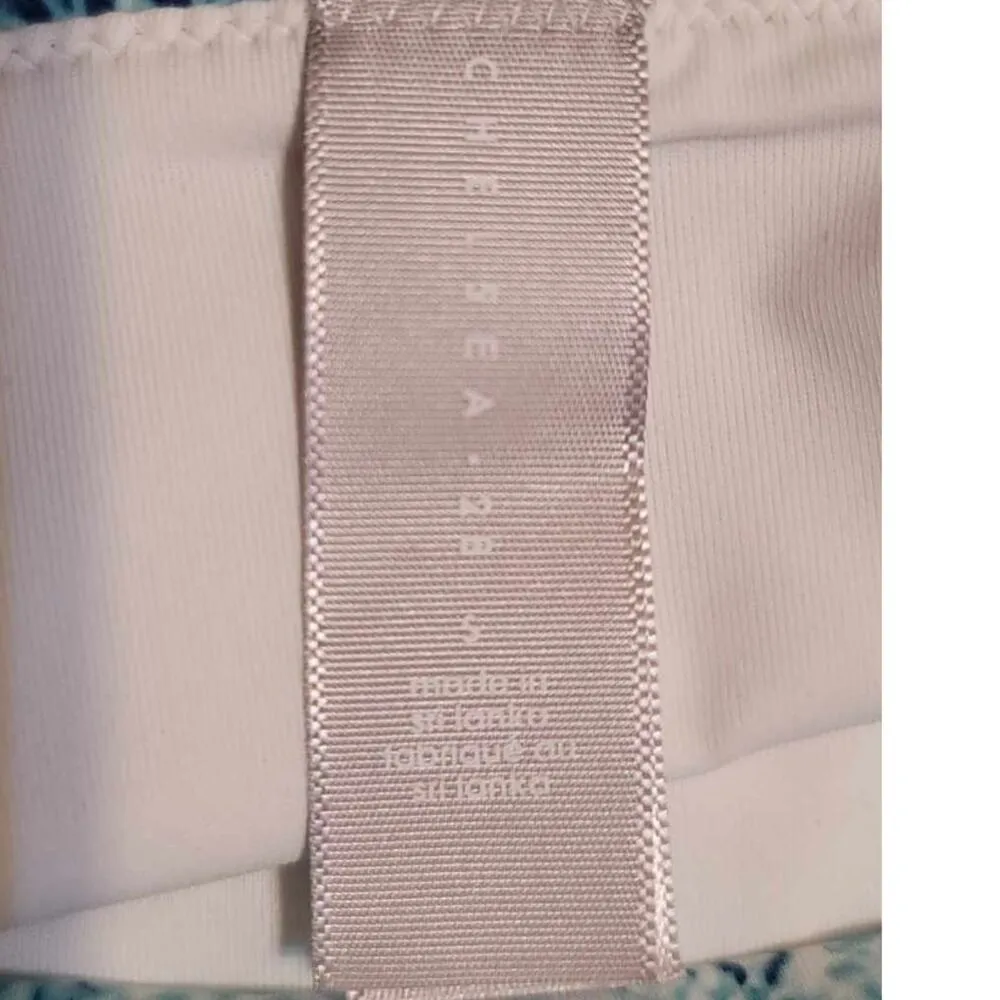 Chelsea28 Easy Retro High Waist Swim Bottoms Blue Merchant Snakeskin Small NEW - Image 2