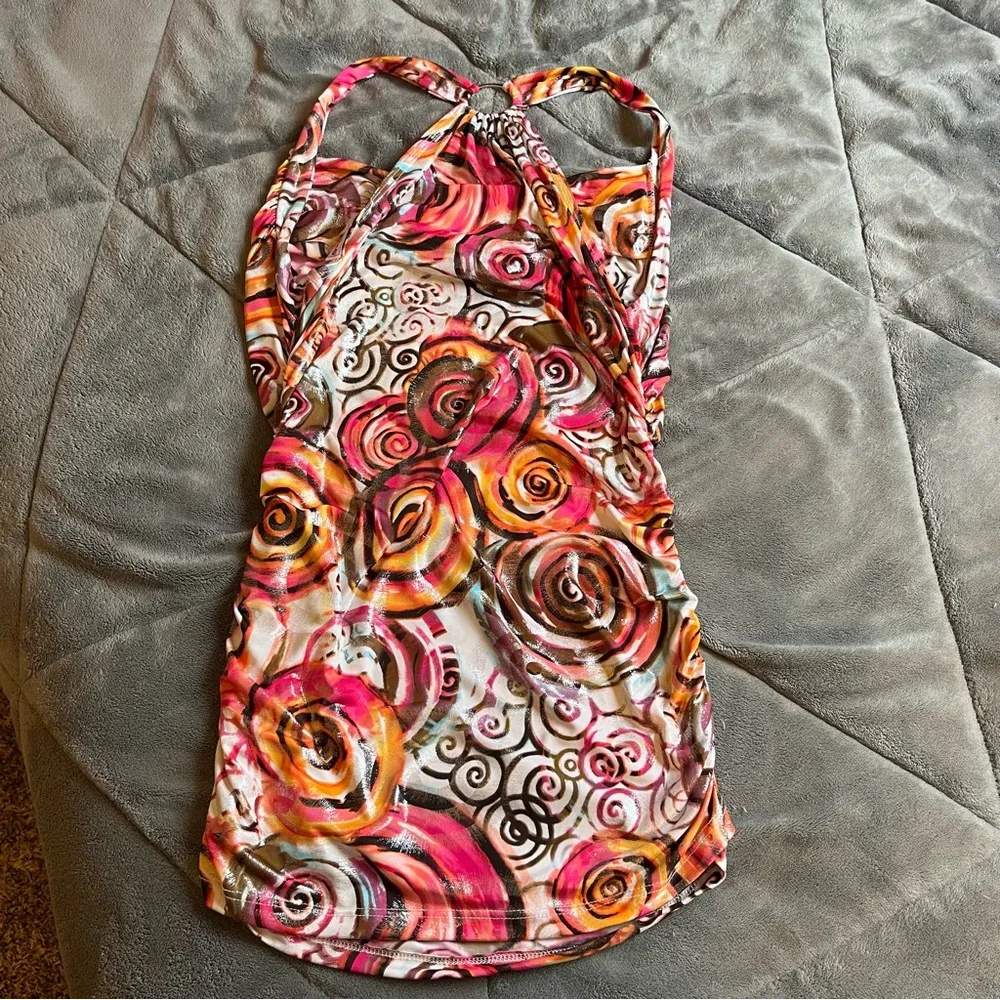 Body Central Y2K  groovy funky mini dress size large - Image 5