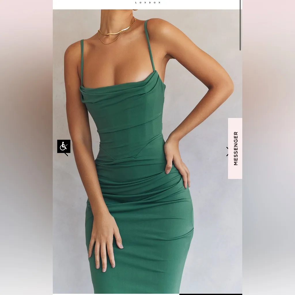 House of CB Green Maxi Dress - Image 3